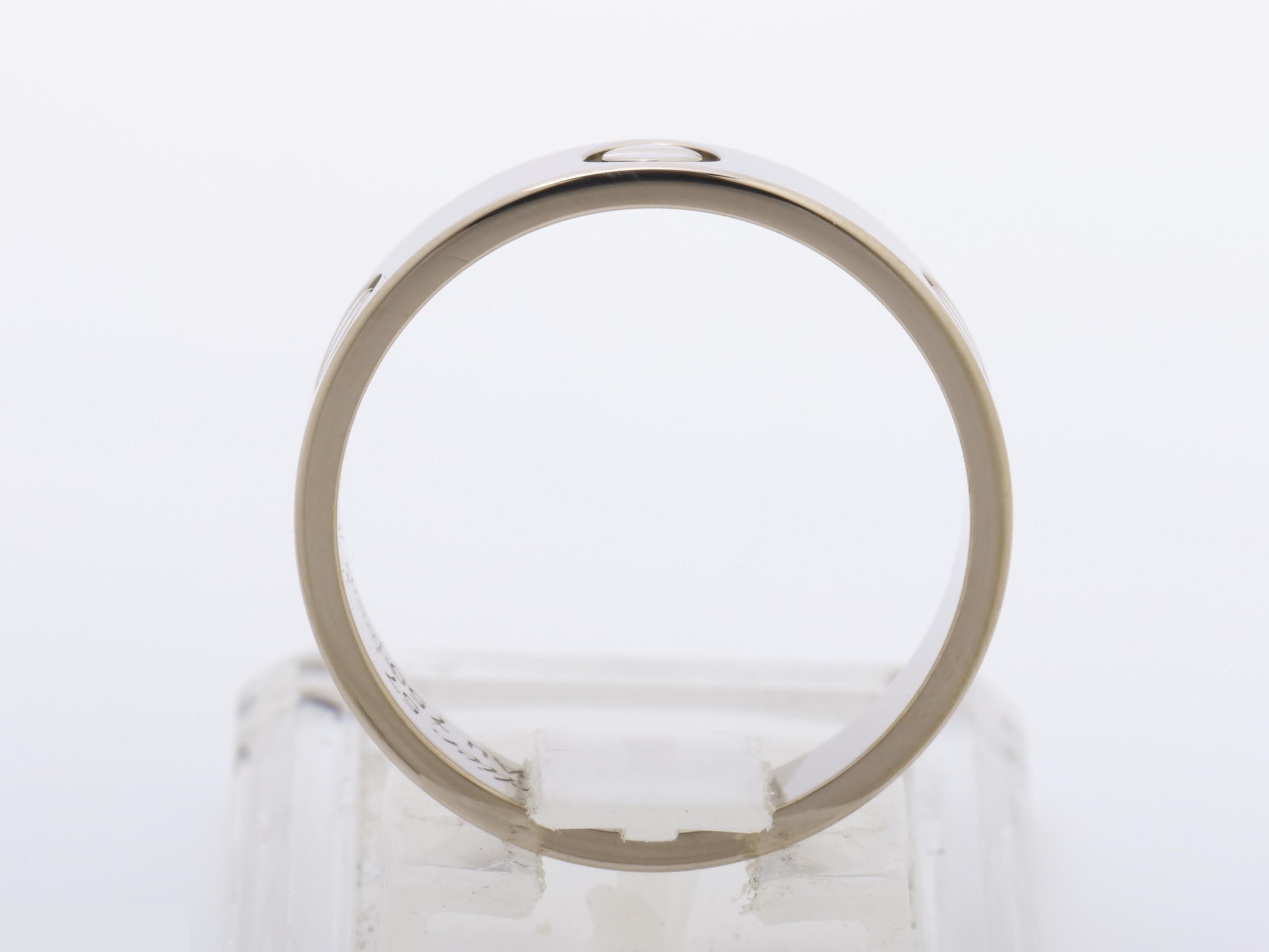 Love Ring, 750WG White Gold, Size #57, 6.5g — view 5