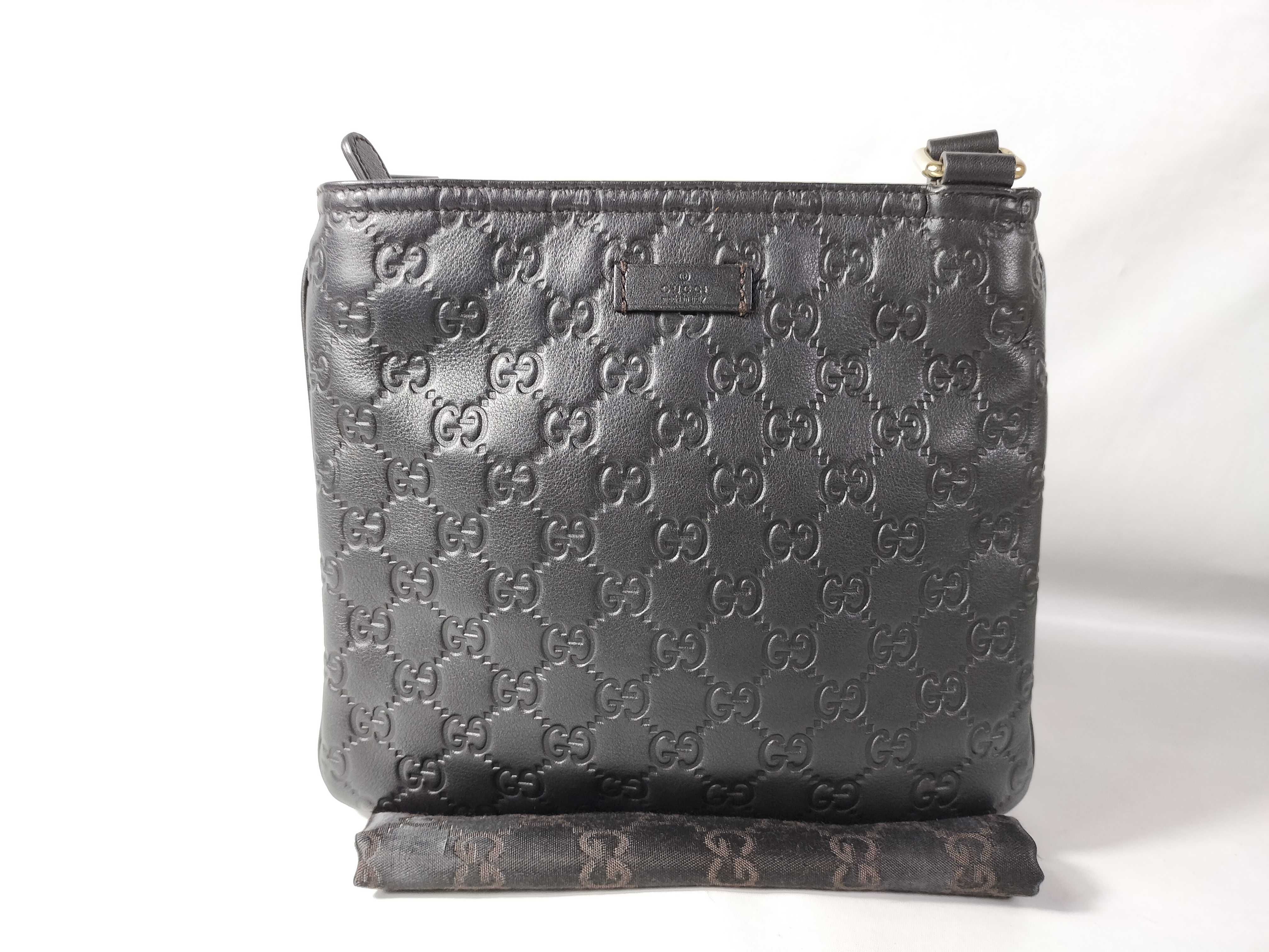Guccissima Shoulder Bag 201538 Brown Leather Shoulder Bag
