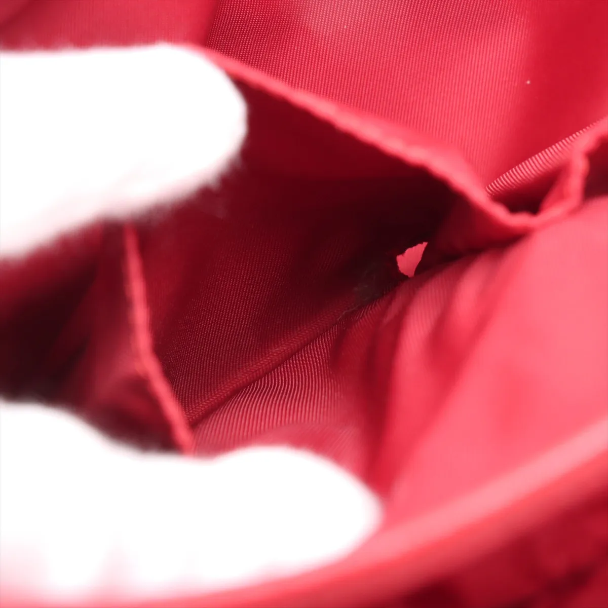 GG Nylon x Leather Shoulder Bag Red 510335 Outlet — view 10