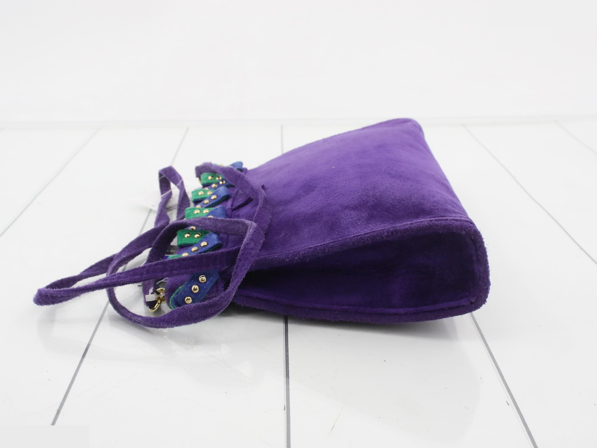 Suede studded shoulder bag — view 4