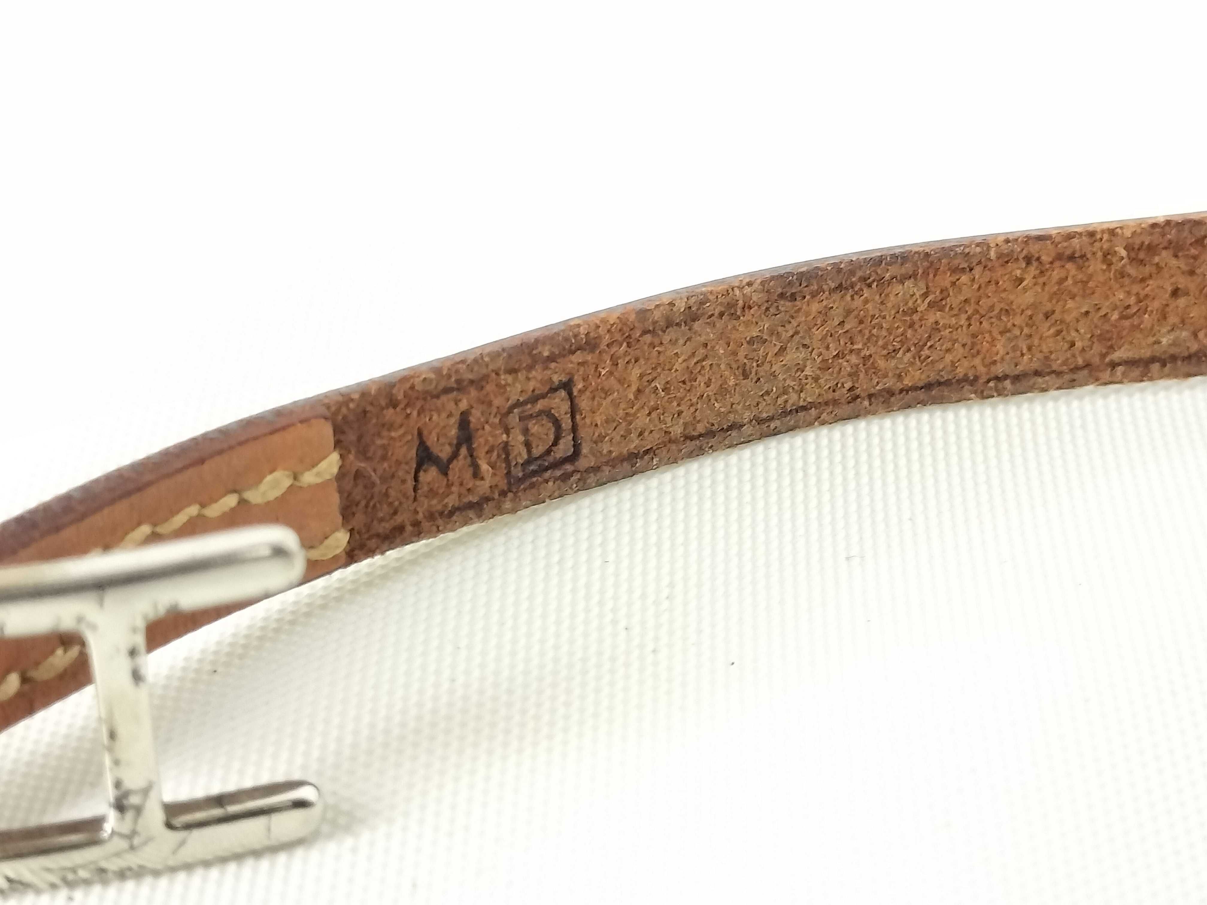 Api Leather Bracelet, Brown, H-shaped Bracelet/Bangle — view 5