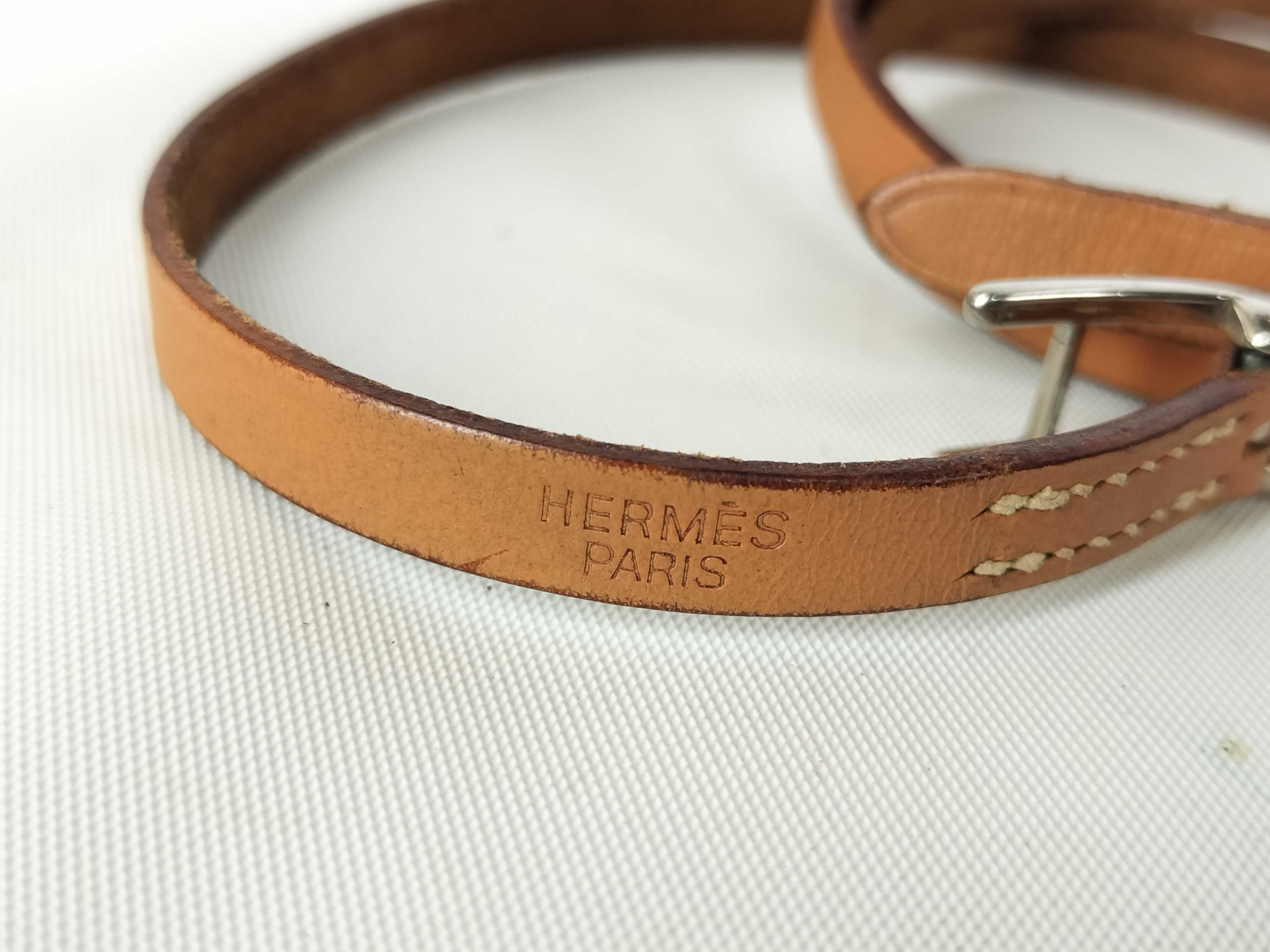 Api Leather Bracelet, Brown, H-shaped Bracelet/Bangle — view 6