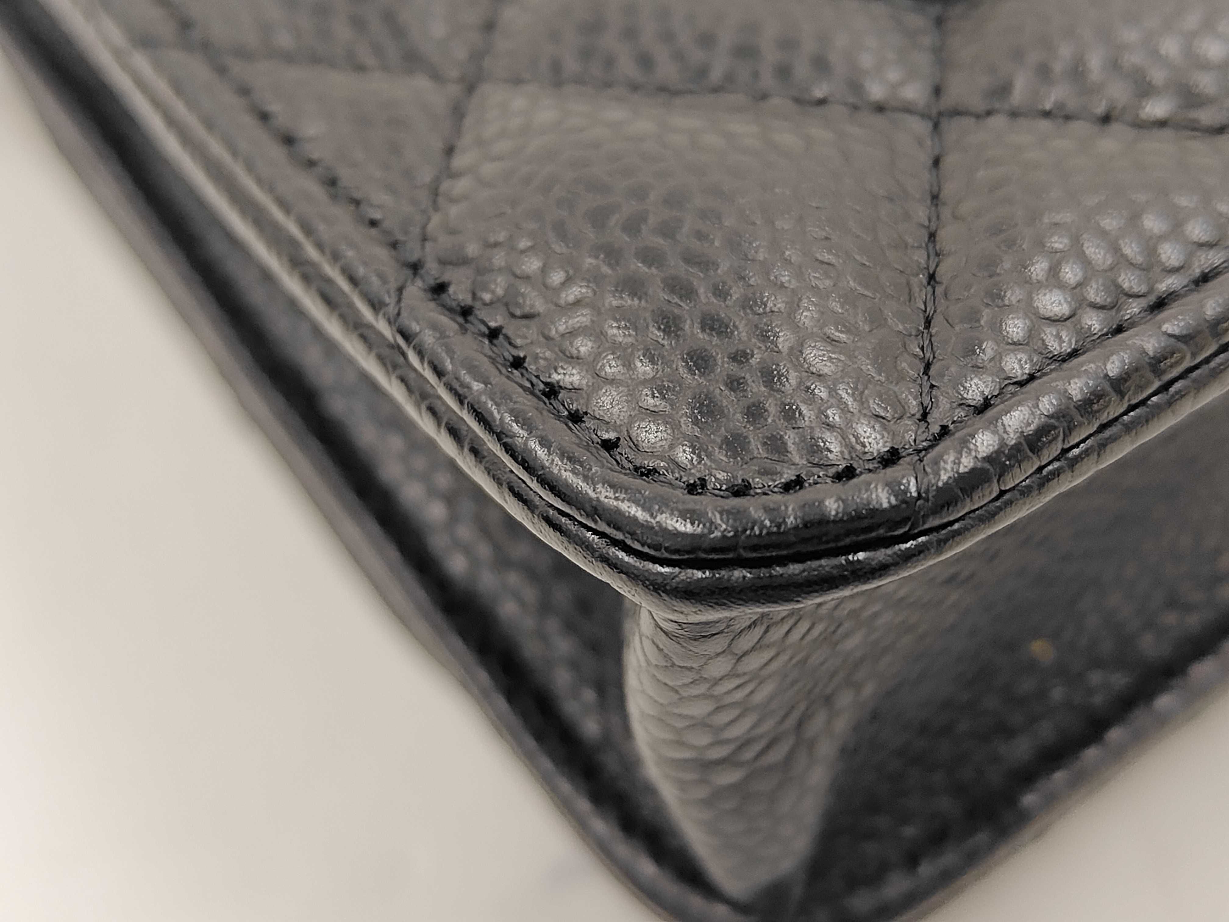 Chain Wallet Matelasse Caviar Skin Shoulder Bag — view 5
