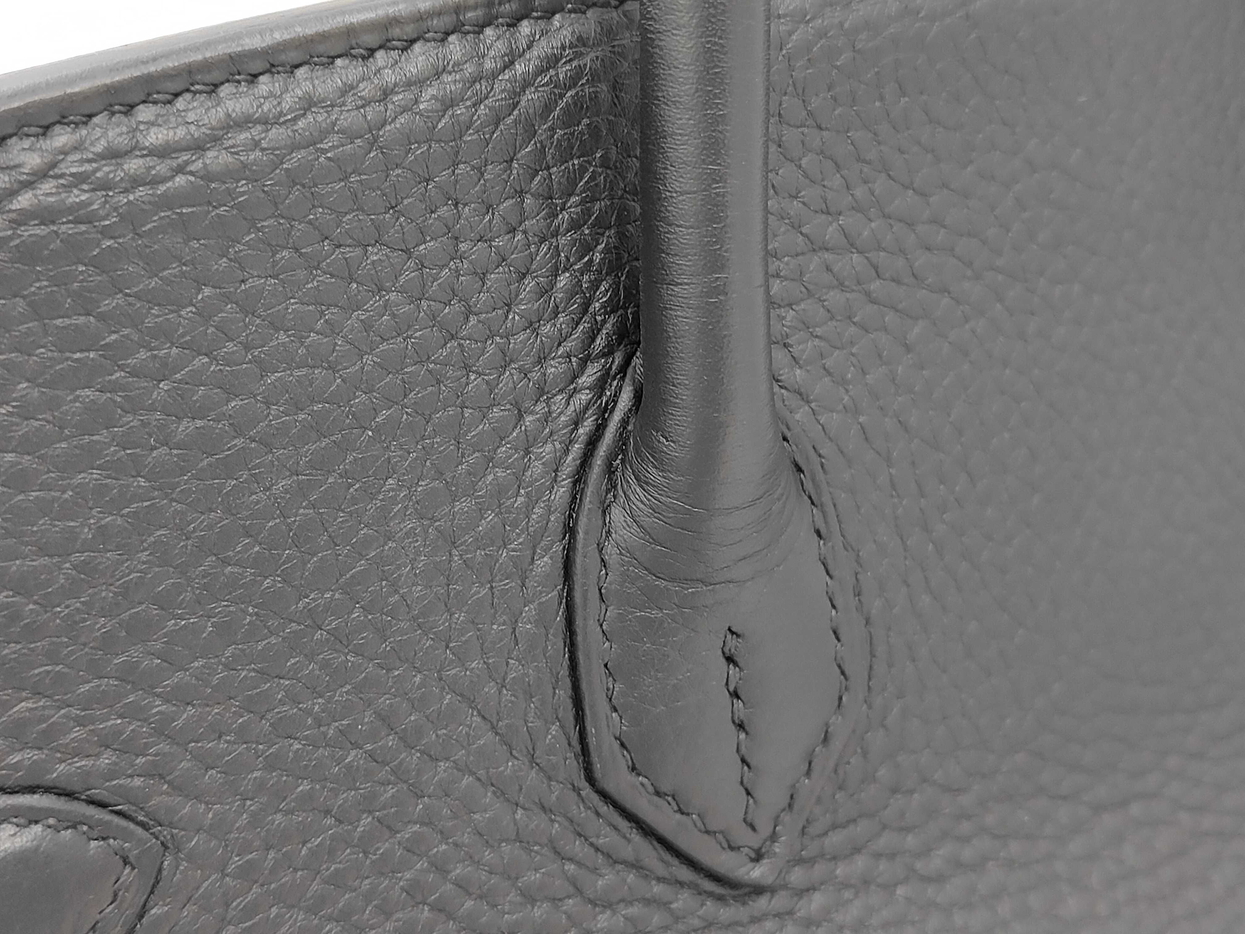 Birkin 35 Togo Black Silver Hardware M Handbag — view 3