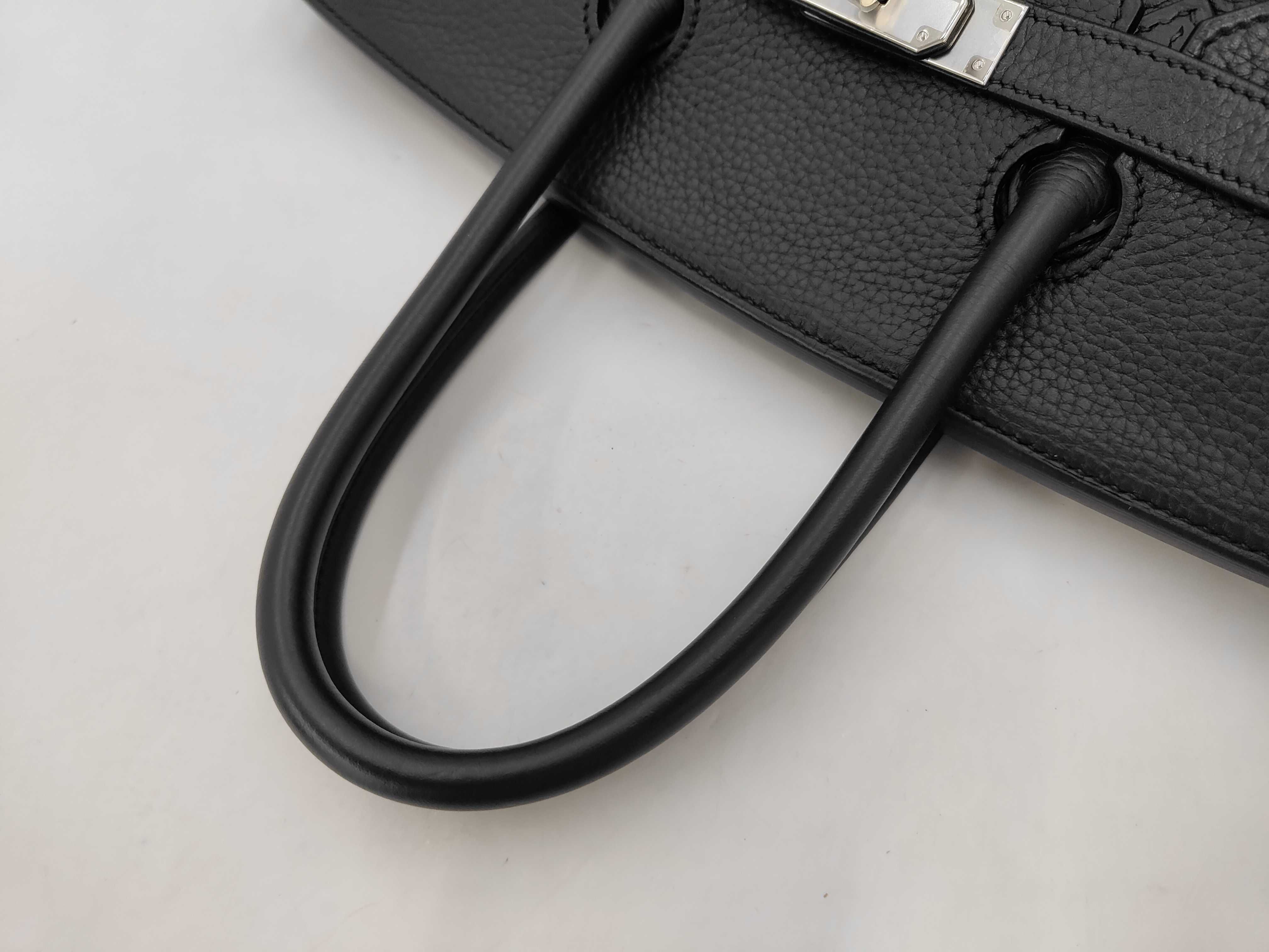 Birkin 35 Togo Black Silver Hardware M Handbag — view 4