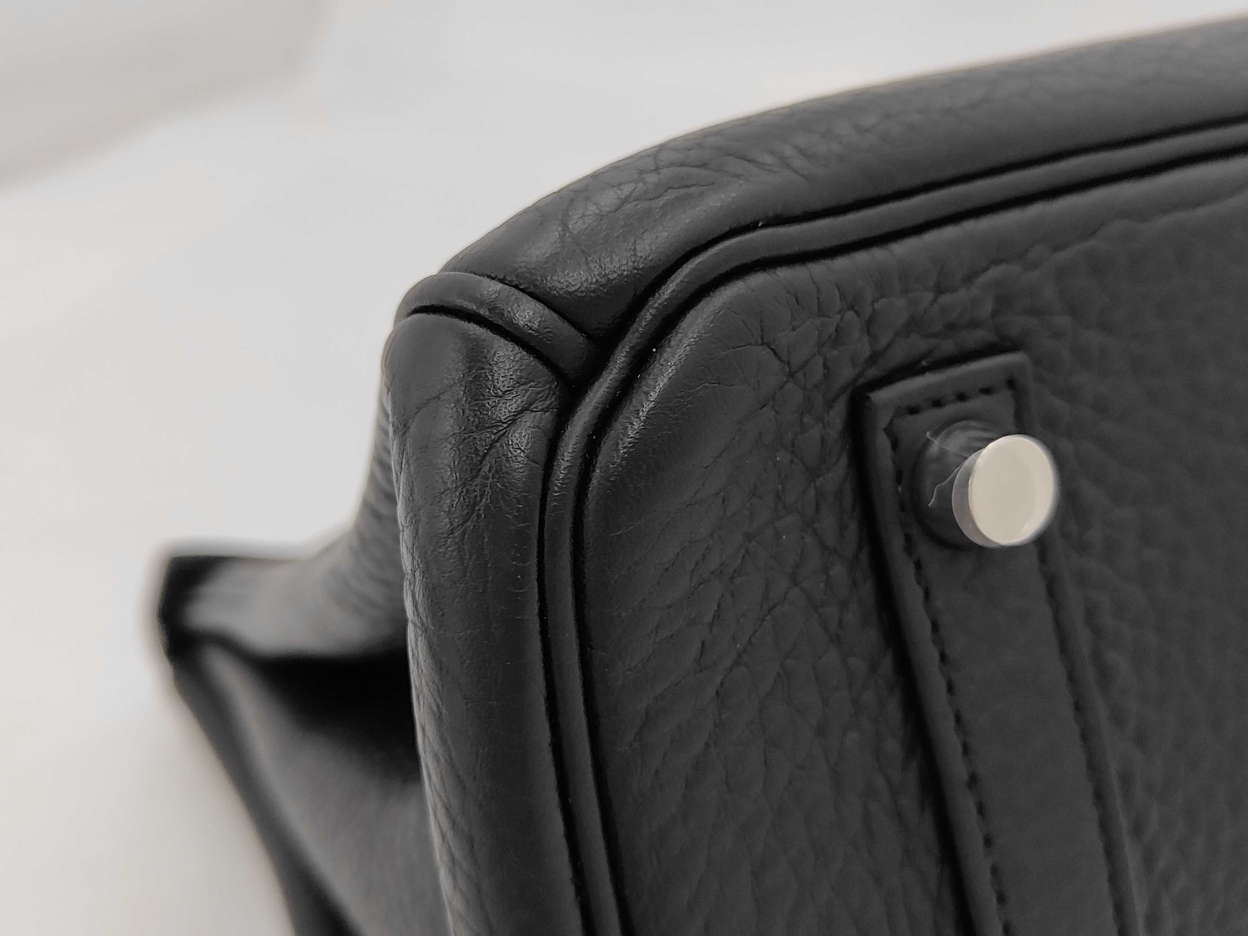 Birkin 35 Togo Black Silver Hardware M Handbag — view 6