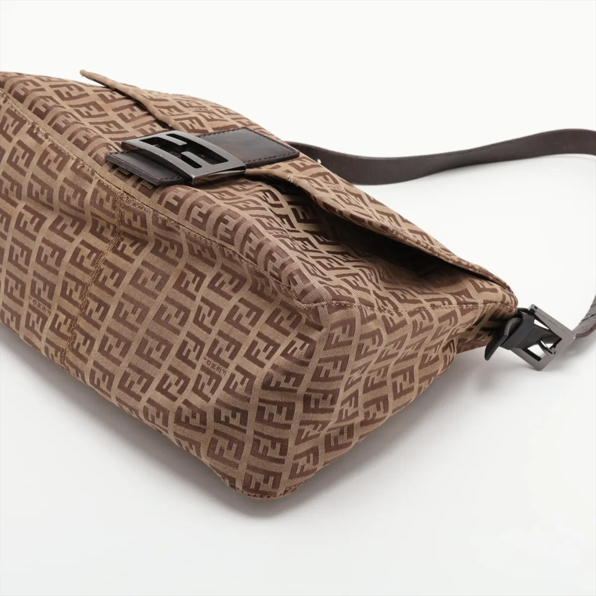 Zucchino Mamma Bucket 8BR001 Canvas x Leather Shoulder Bag Brown — view 3