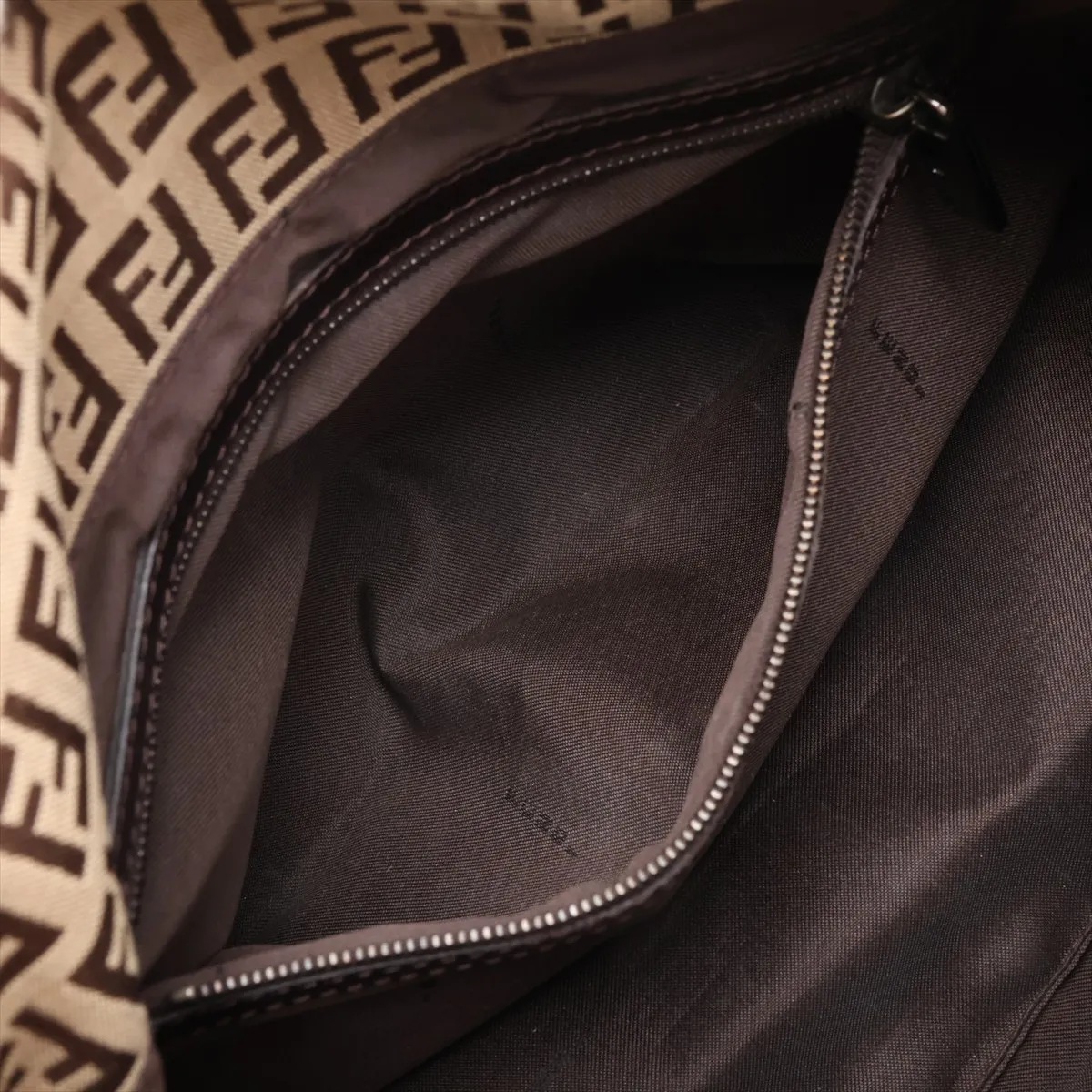 Zucchino Mamma Bucket 8BR001 Canvas x Leather Shoulder Bag Brown — view 8