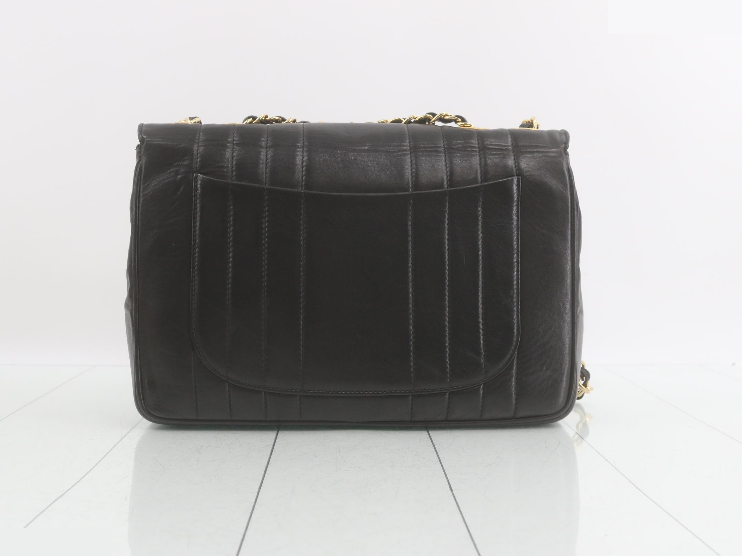 Mademoiselle Large Matelassé Lambskin Black — view 2