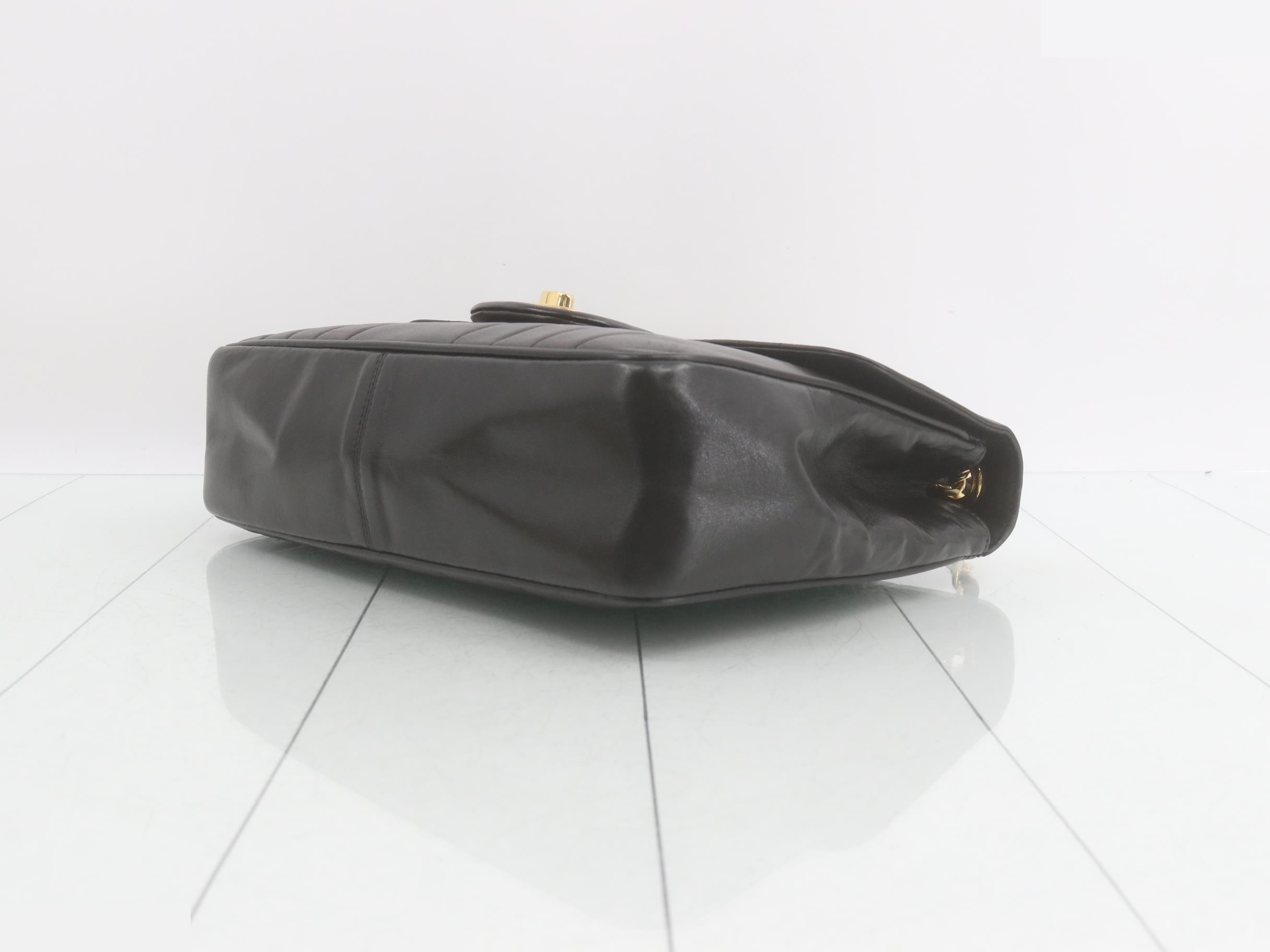 Mademoiselle Large Matelassé Lambskin Black — view 6