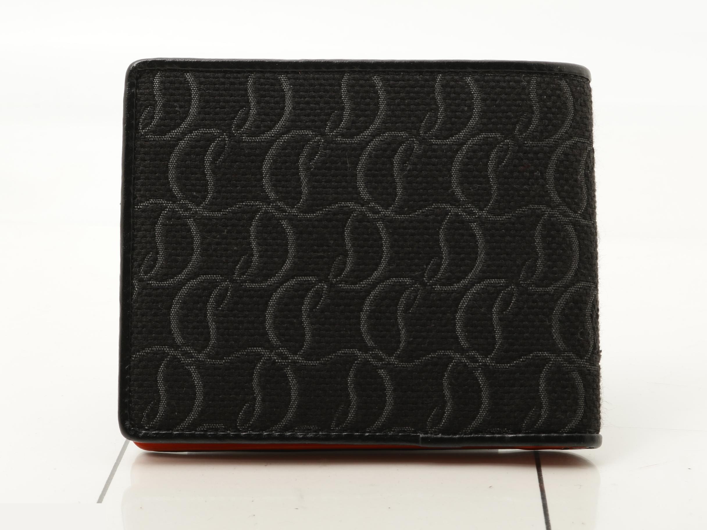 CL Logo Bi-fold Wallet, Billfold, Canvas, Black — view 2