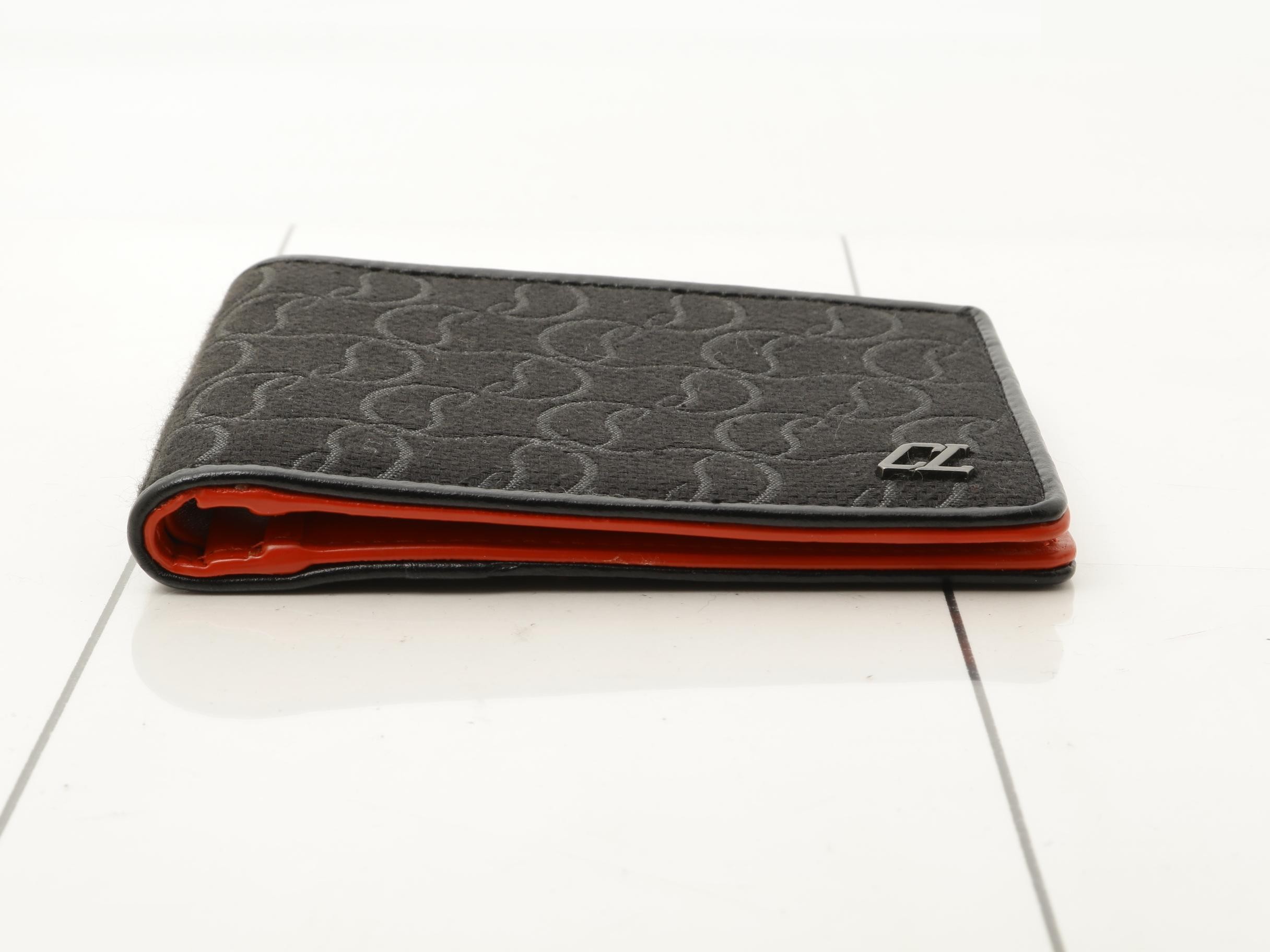 CL Logo Bi-fold Wallet, Billfold, Canvas, Black — view 3