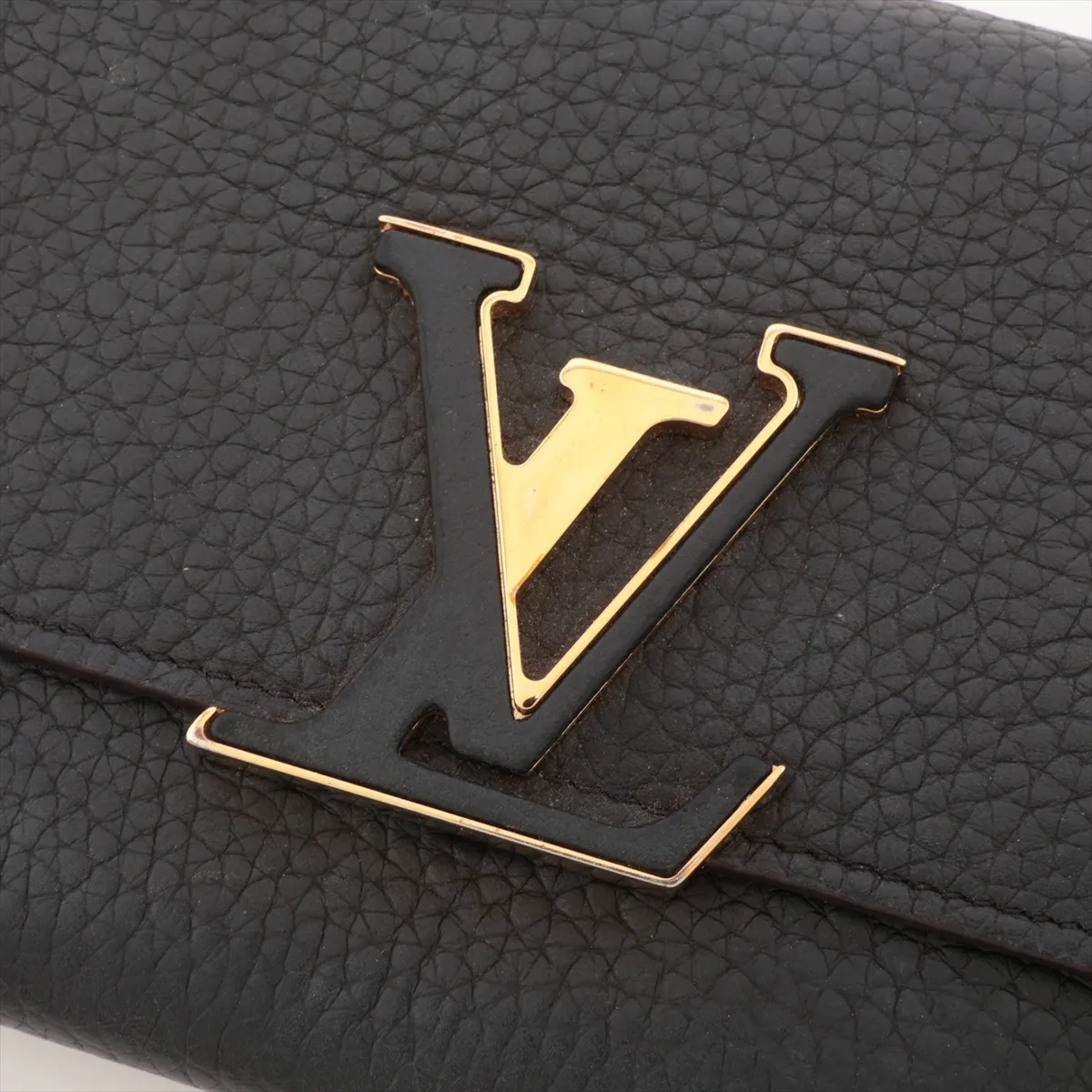 Taurillon Portefeuille Capucines M61248 Noir Long Wallet RFID Reactive — view 11