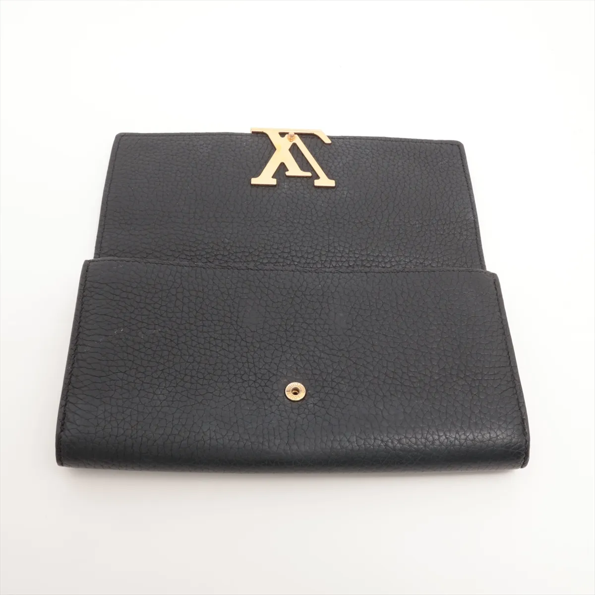 Taurillon Portefeuille Capucines M61248 Noir Long Wallet RFID Reactive — view 3