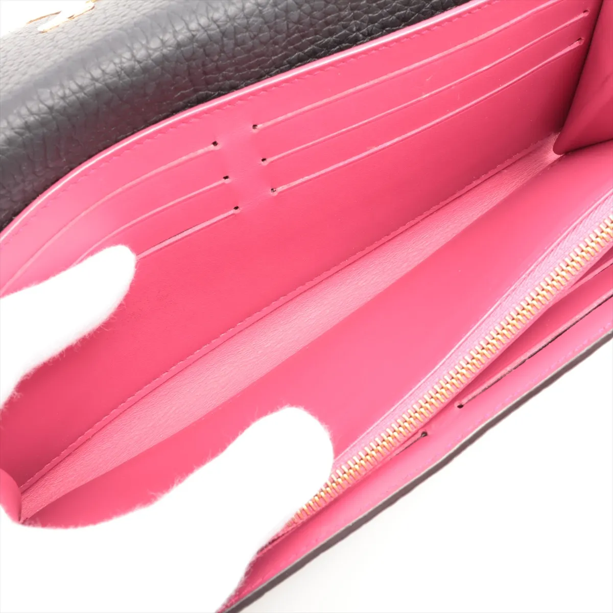 Taurillon Portefeuille Capucines M61248 Noir Long Wallet RFID Reactive — view 6