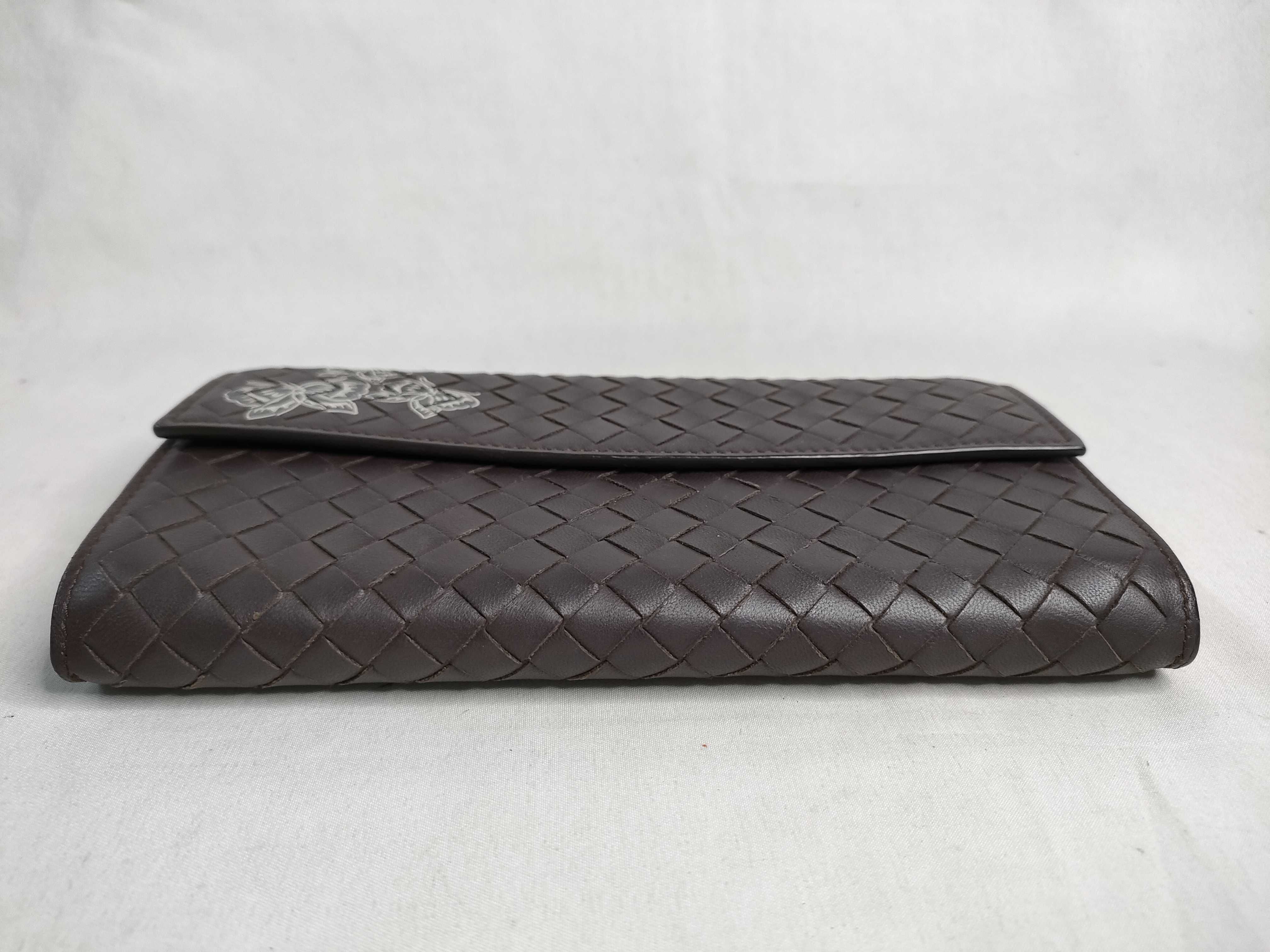 Intrecciato Long Wallet with Butterfly Print — view 4