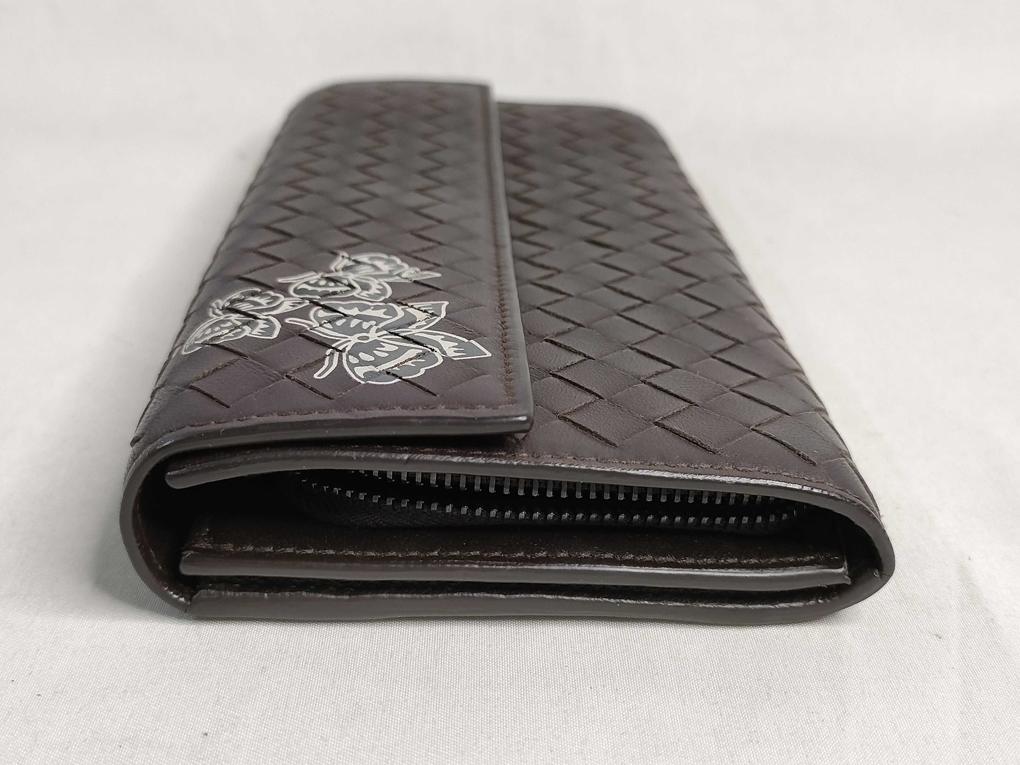 Intrecciato Long Wallet with Butterfly Print — view 5