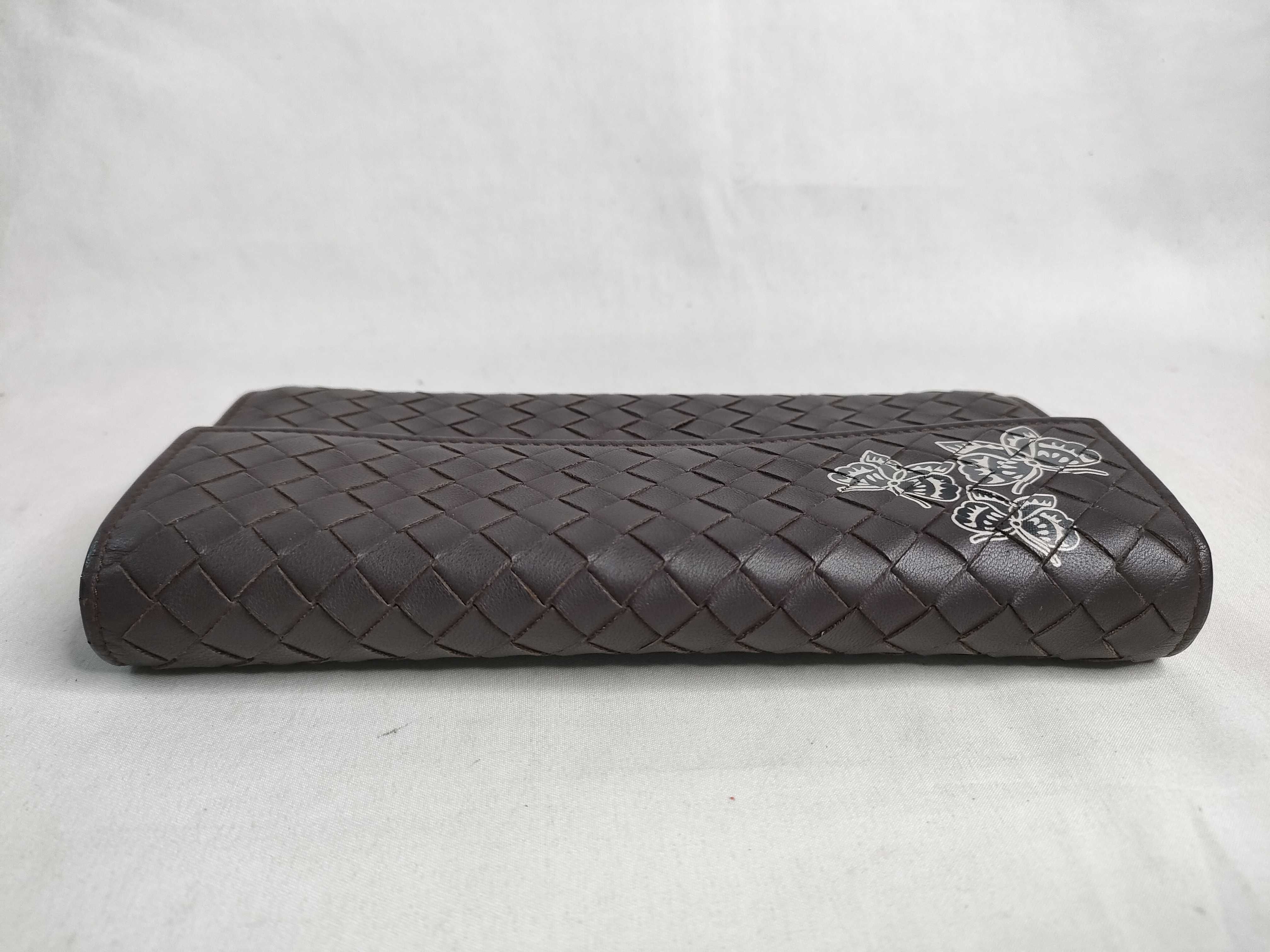 Intrecciato Long Wallet with Butterfly Print — view 6