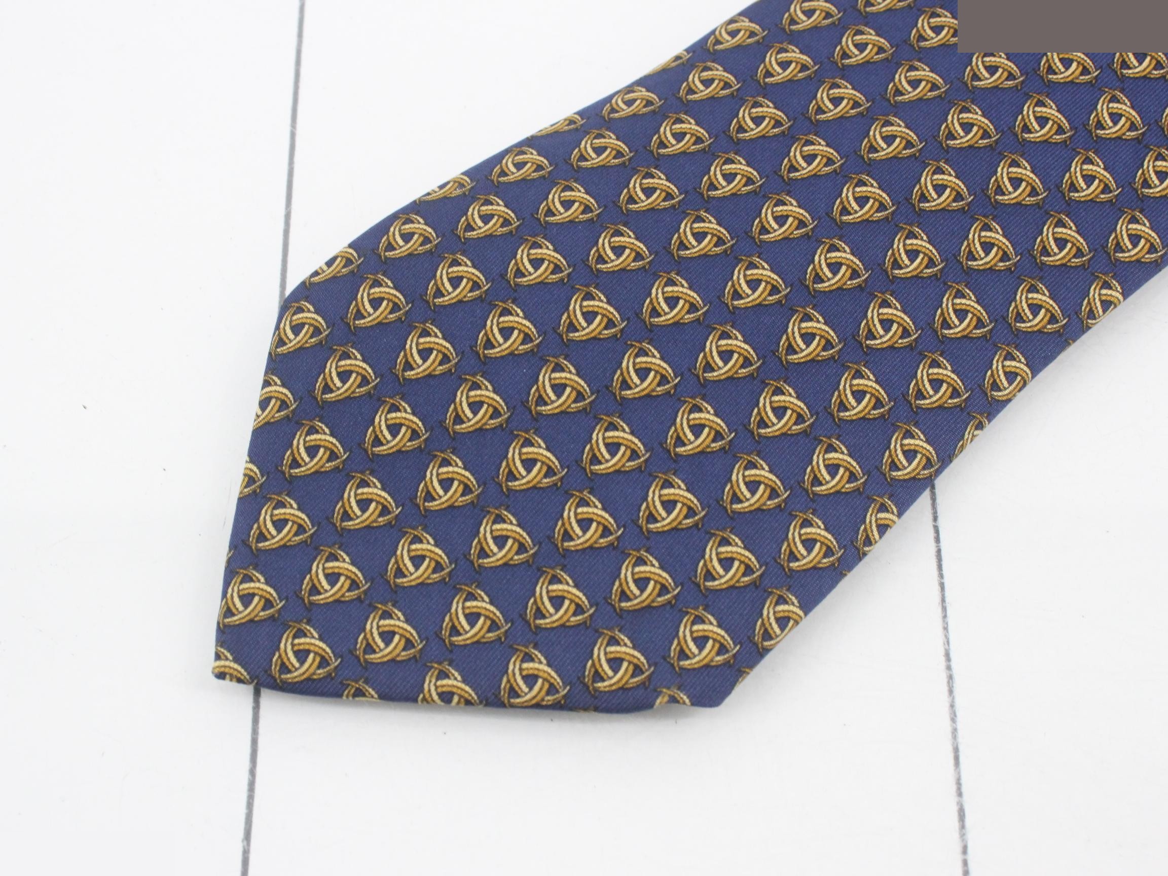 Blue necktie — view 3