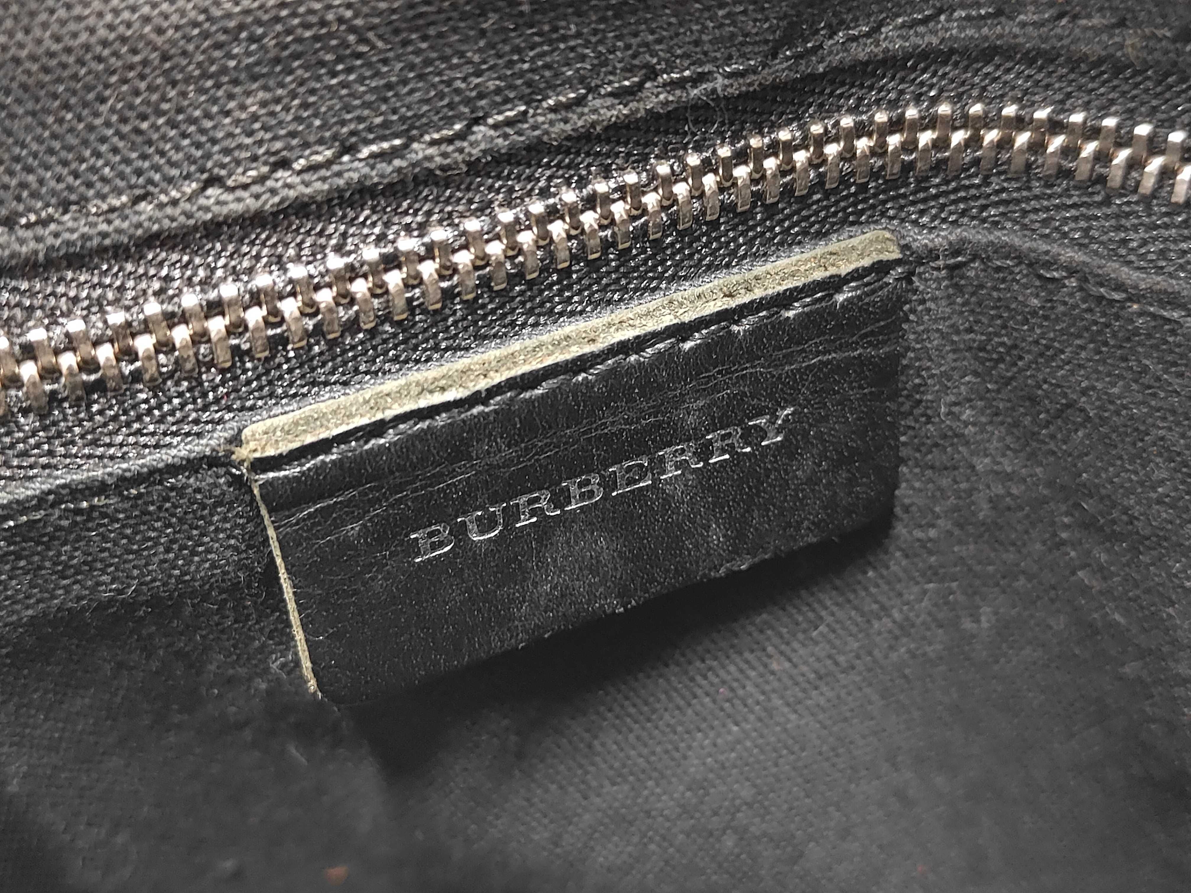 Check Leather Canvas Shoulder Bag — view 10