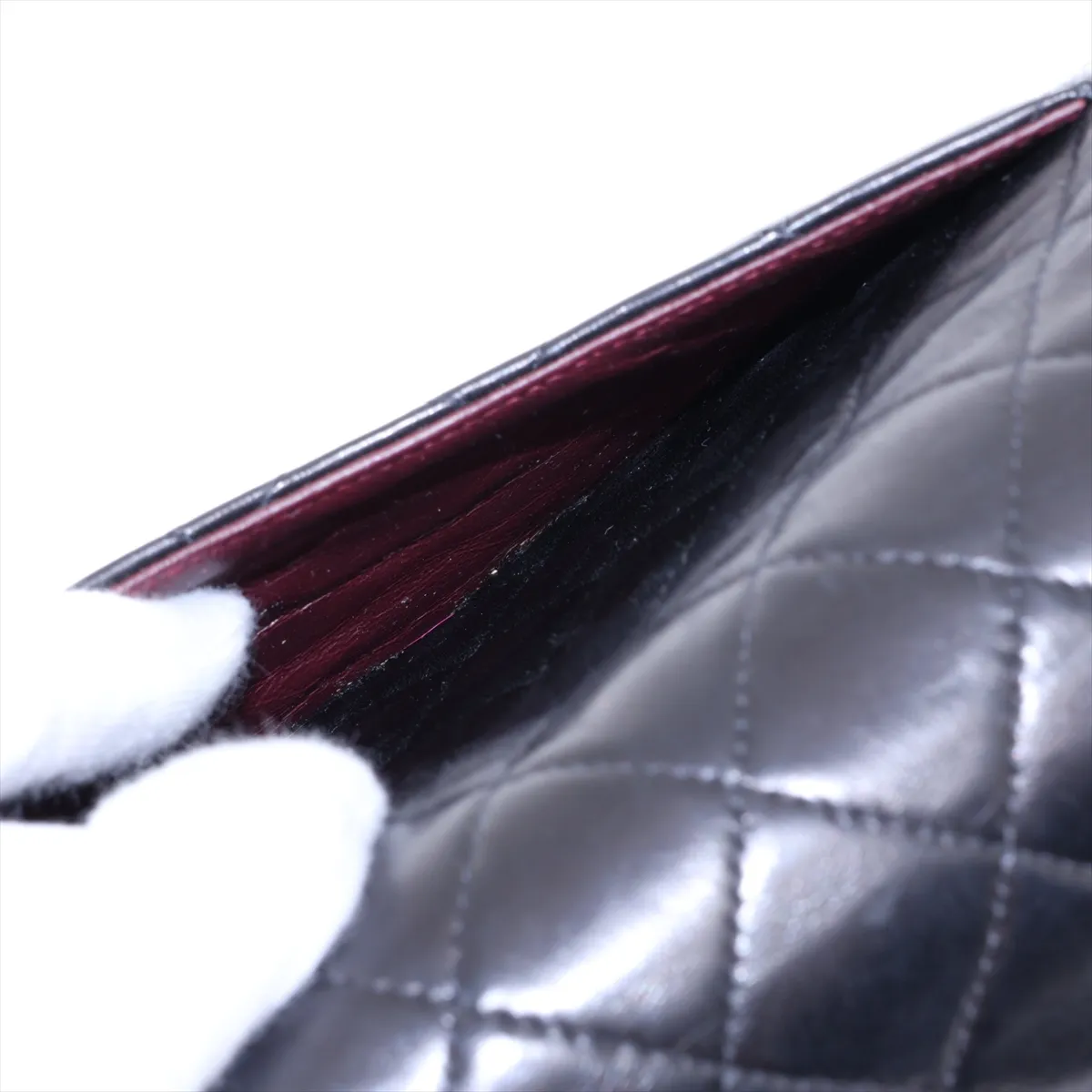 Matelassé 25 Lambskin Double Flap Double Chain Bag, Black with Silver Hardware, 6732195, Series 6, A01112 — view 11
