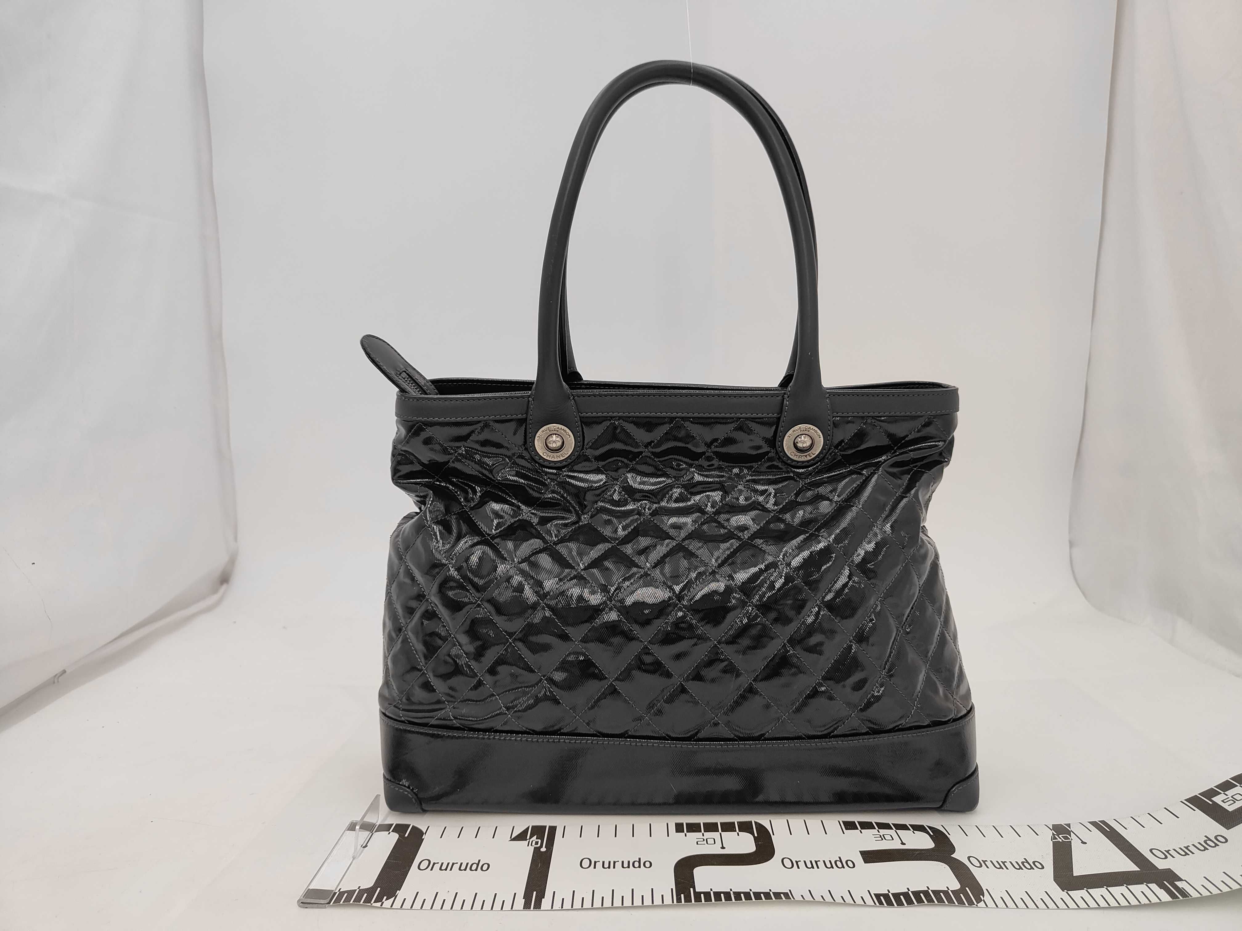 Tote Bag, PVC Leather, Black Tote Bag — view 2