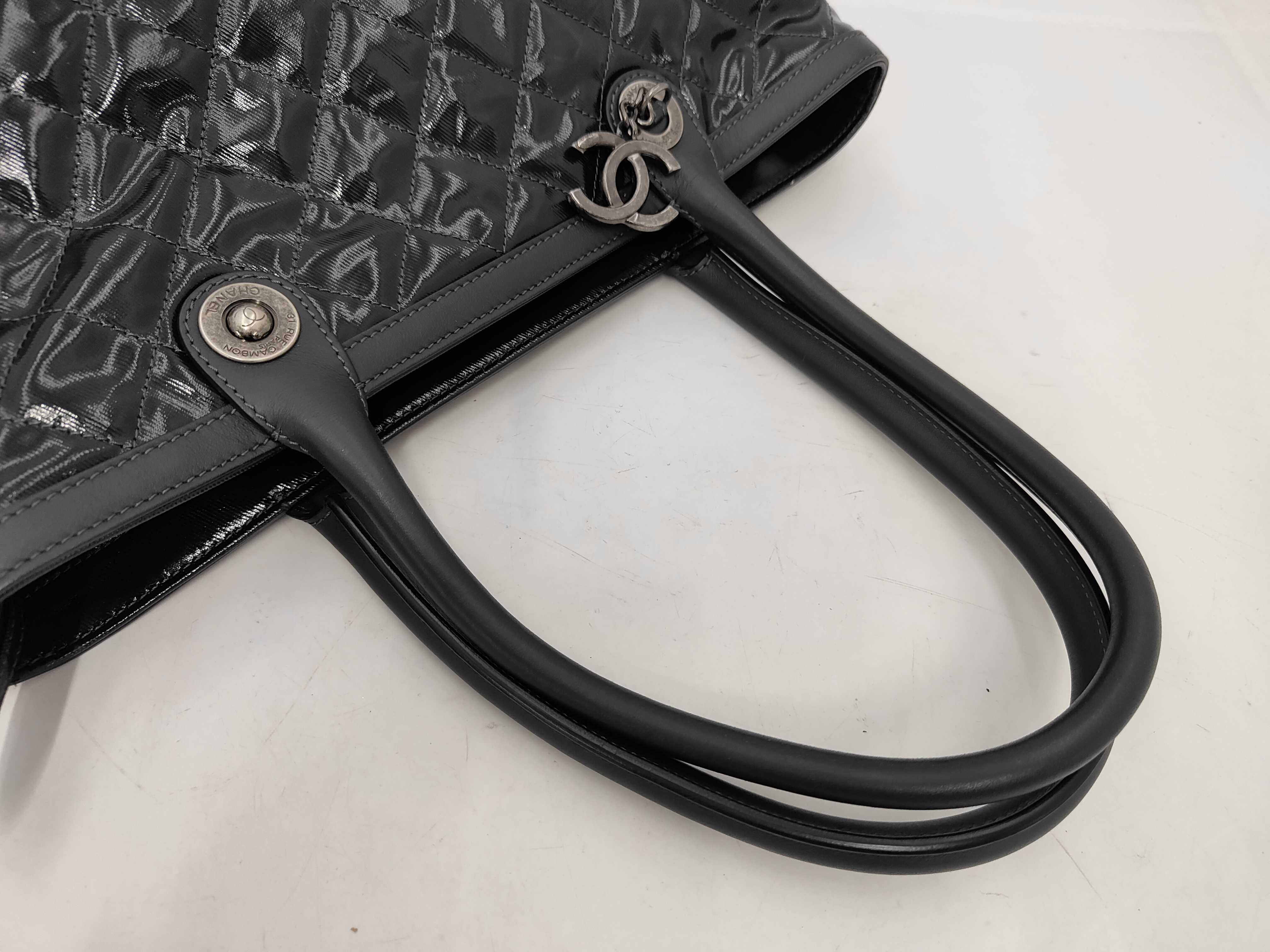 Tote Bag, PVC Leather, Black Tote Bag — view 3