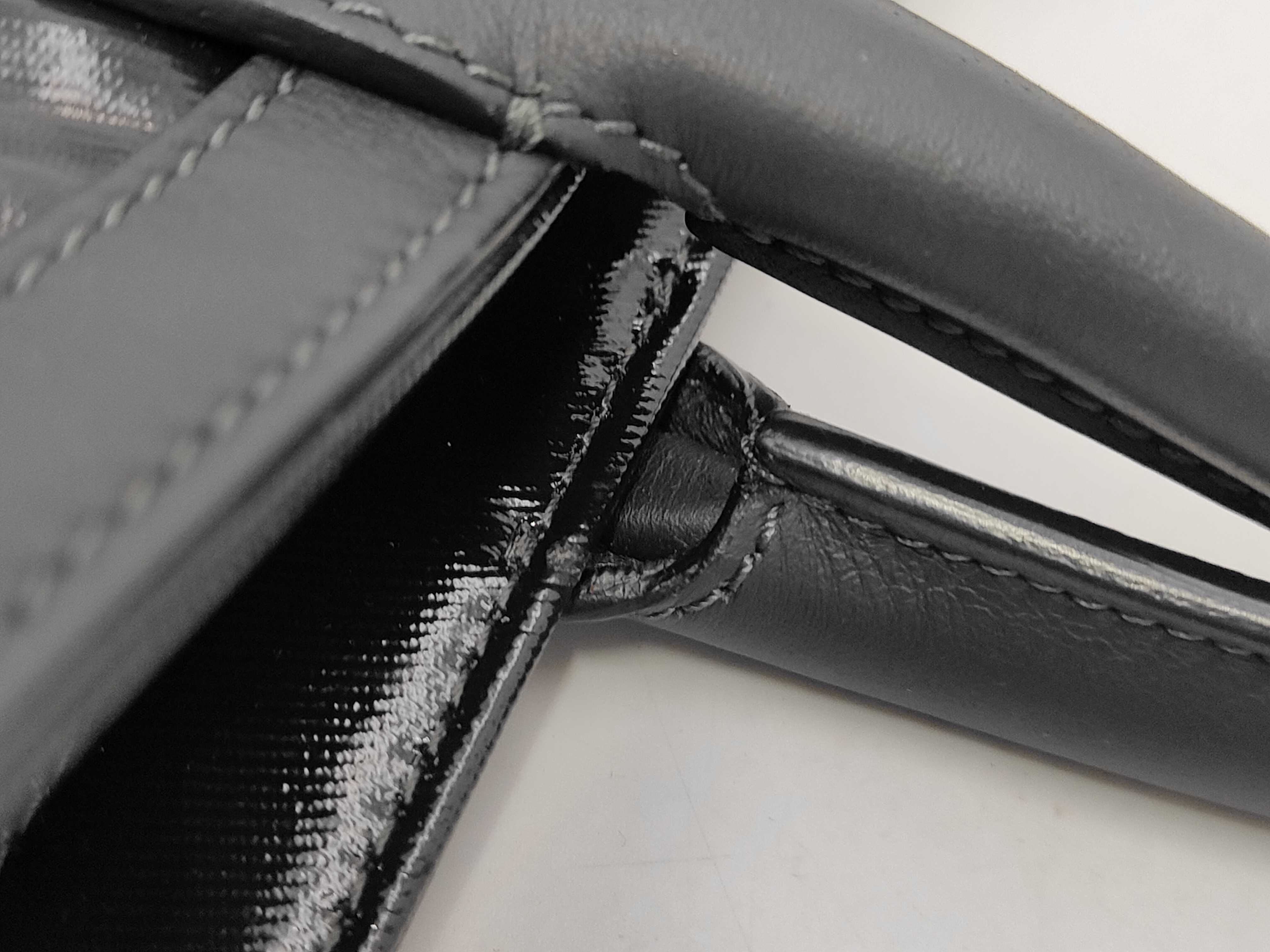 Tote Bag, PVC Leather, Black Tote Bag — view 5