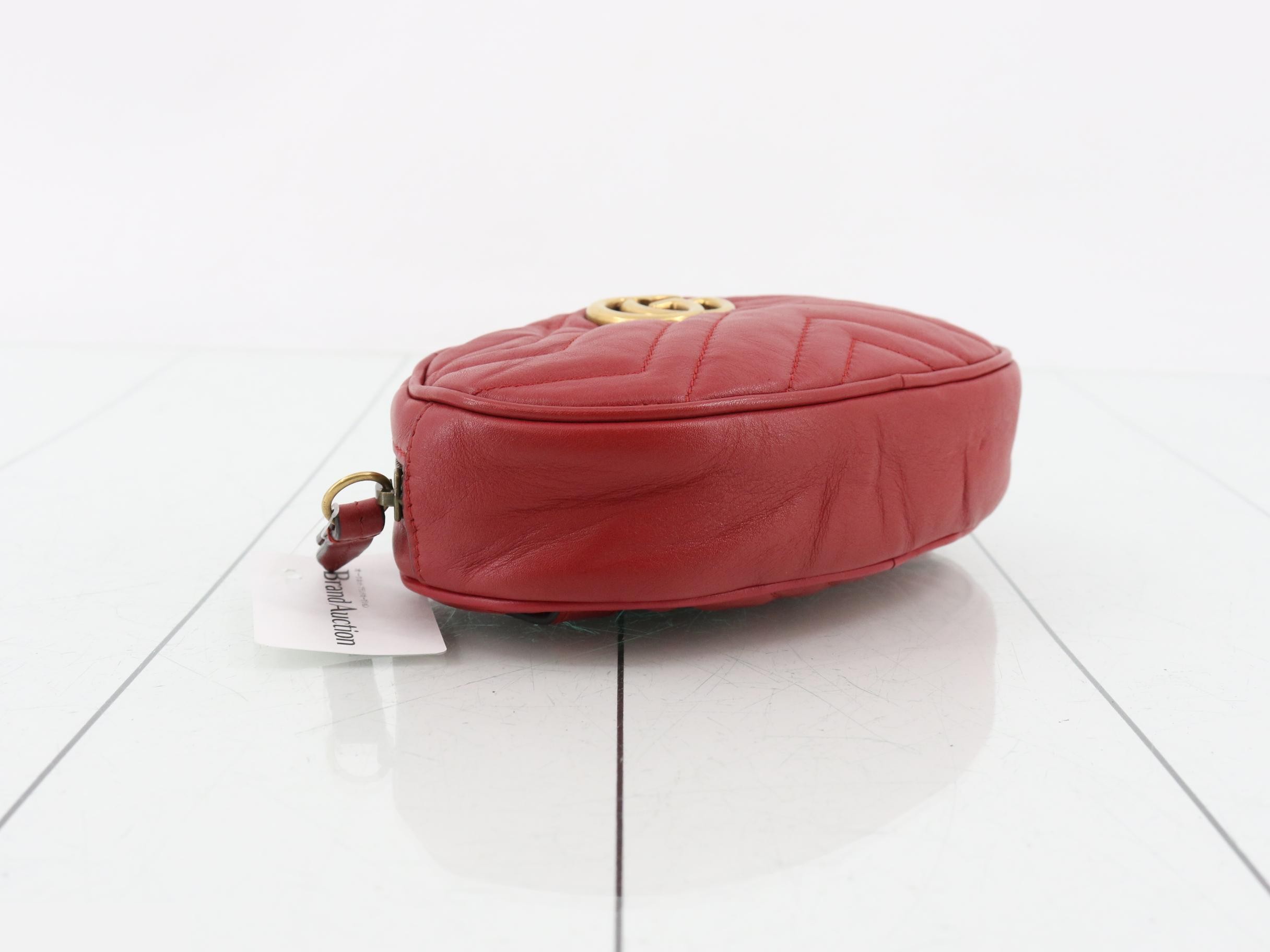 GG Marmont quilted leather red belt waist bag — view 5