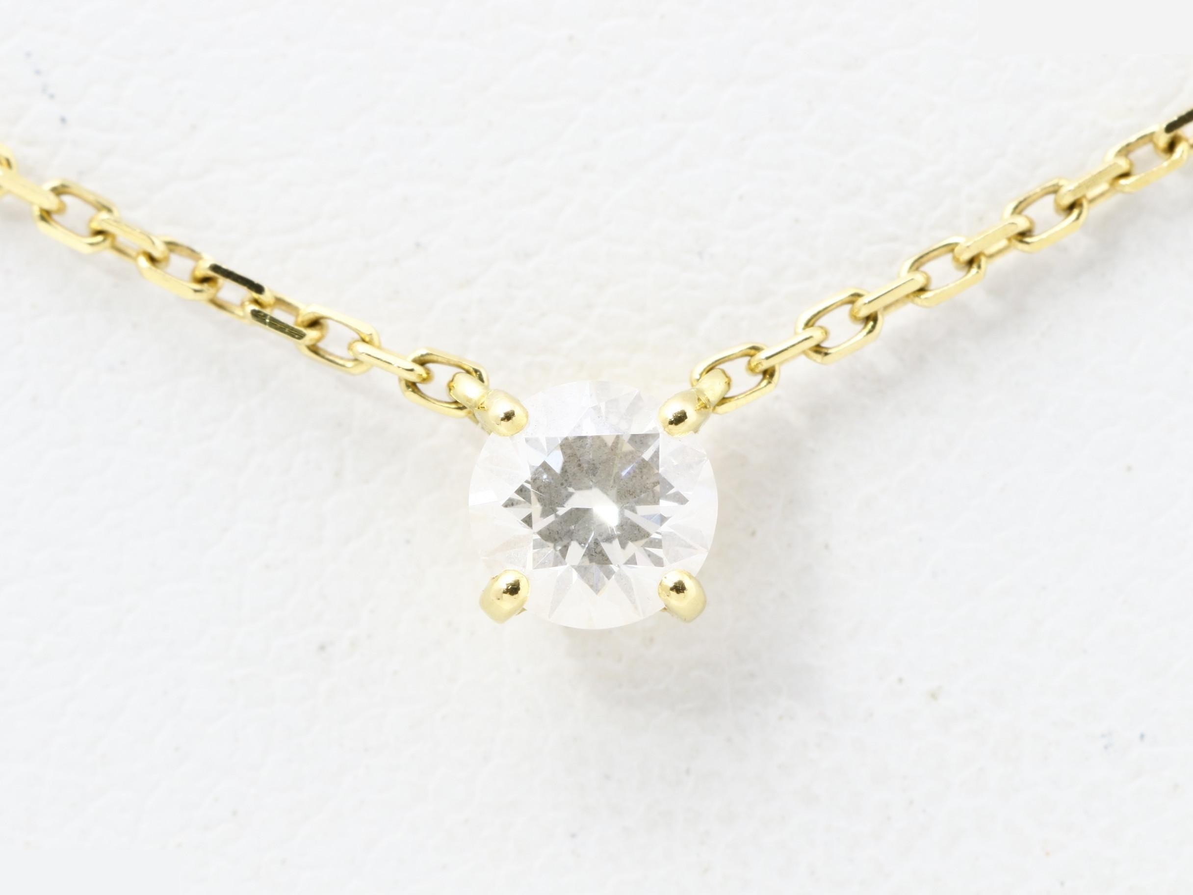 750YG Diamond Necklace, 0.24ct/G/VS1/3EX/FAINT — view 3