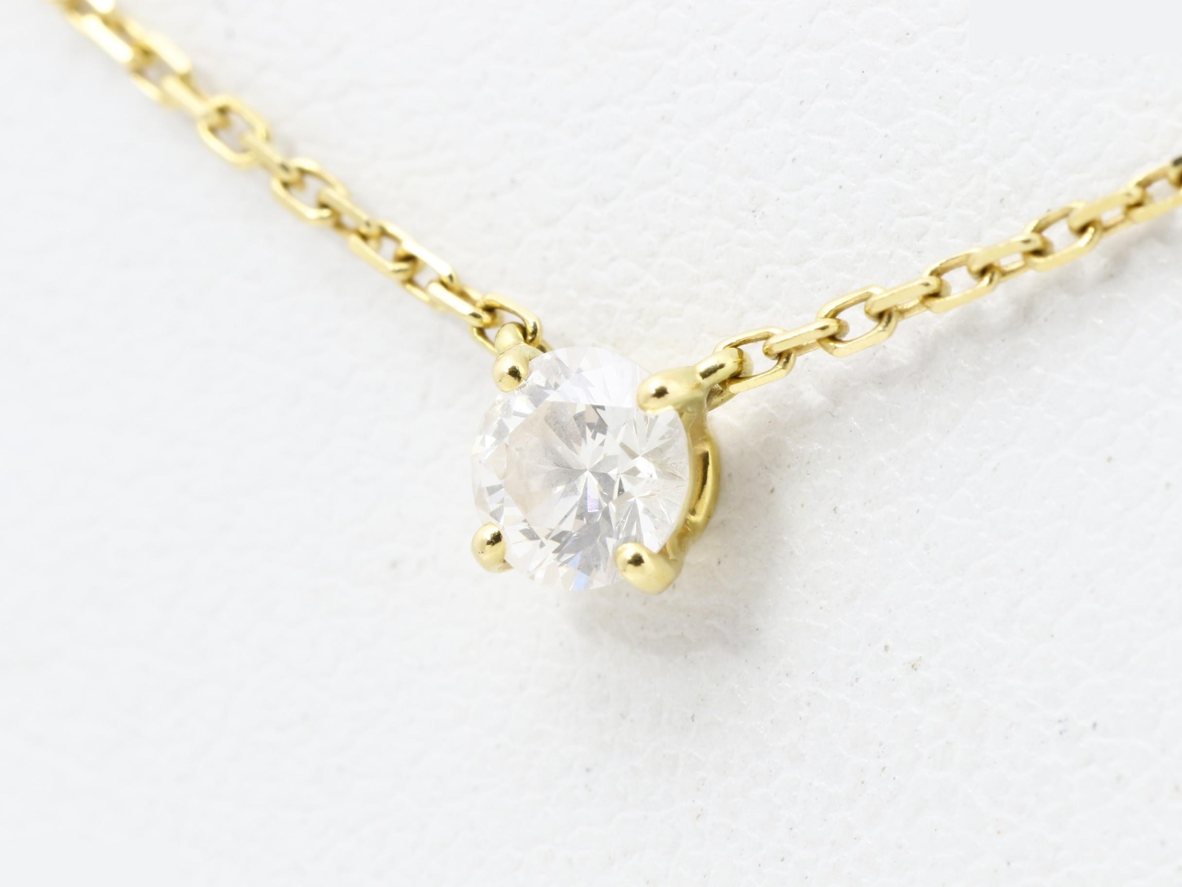 750YG Diamond Necklace, 0.24ct/G/VS1/3EX/FAINT — view 4