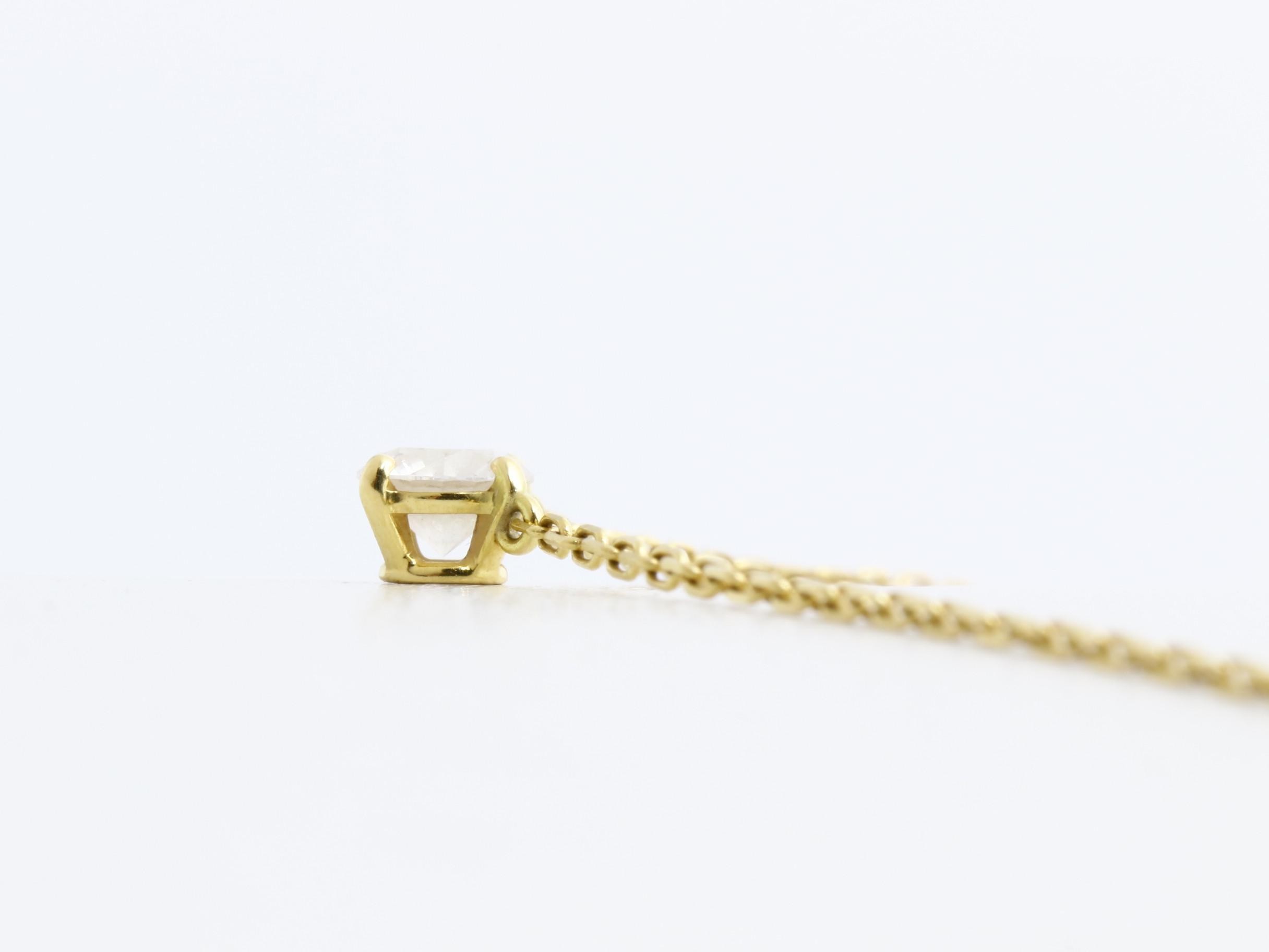 750YG Diamond Necklace, 0.24ct/G/VS1/3EX/FAINT — view 5