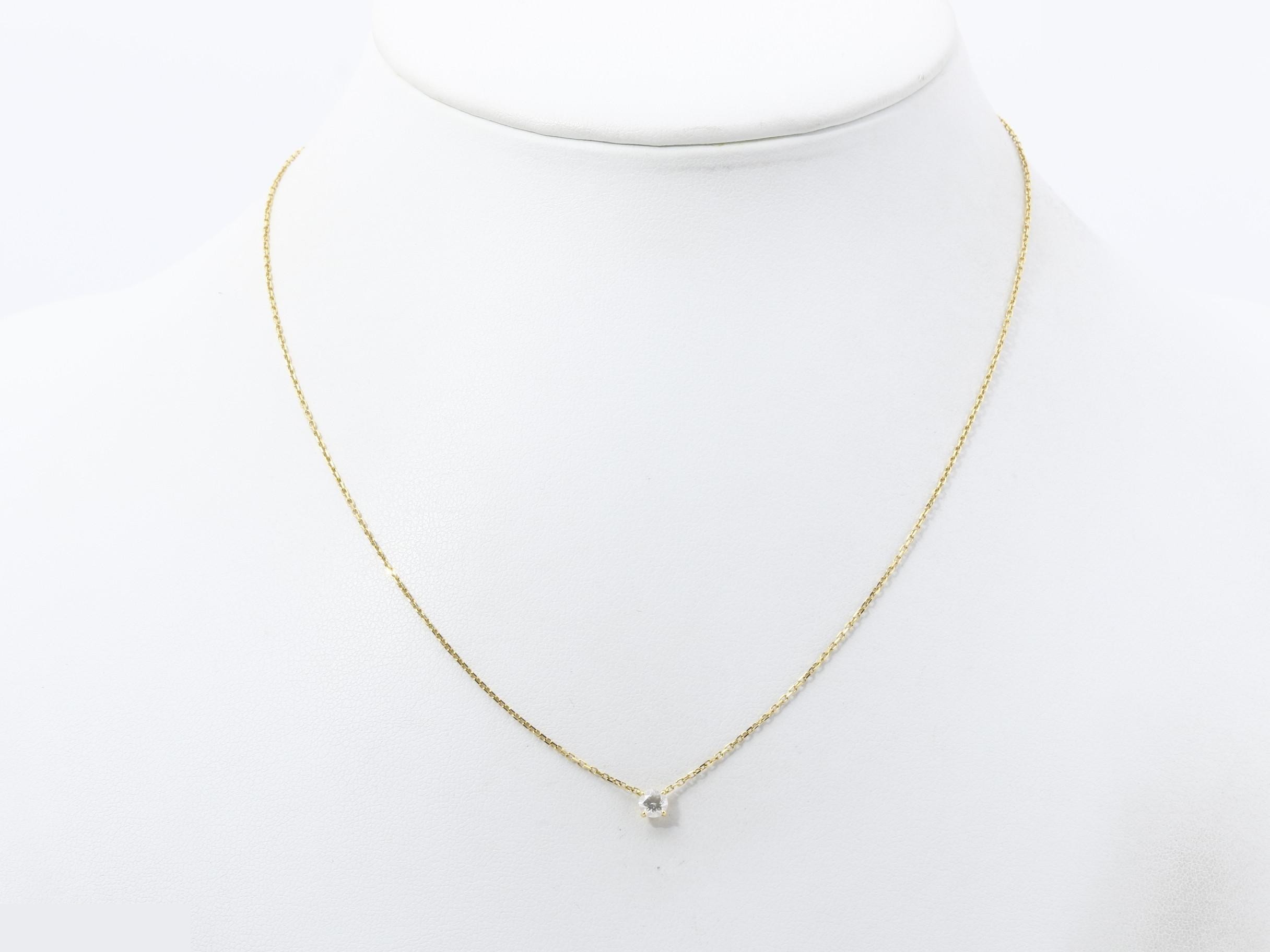 750YG Diamond Necklace, 0.24ct/G/VS1/3EX/FAINT — view 7