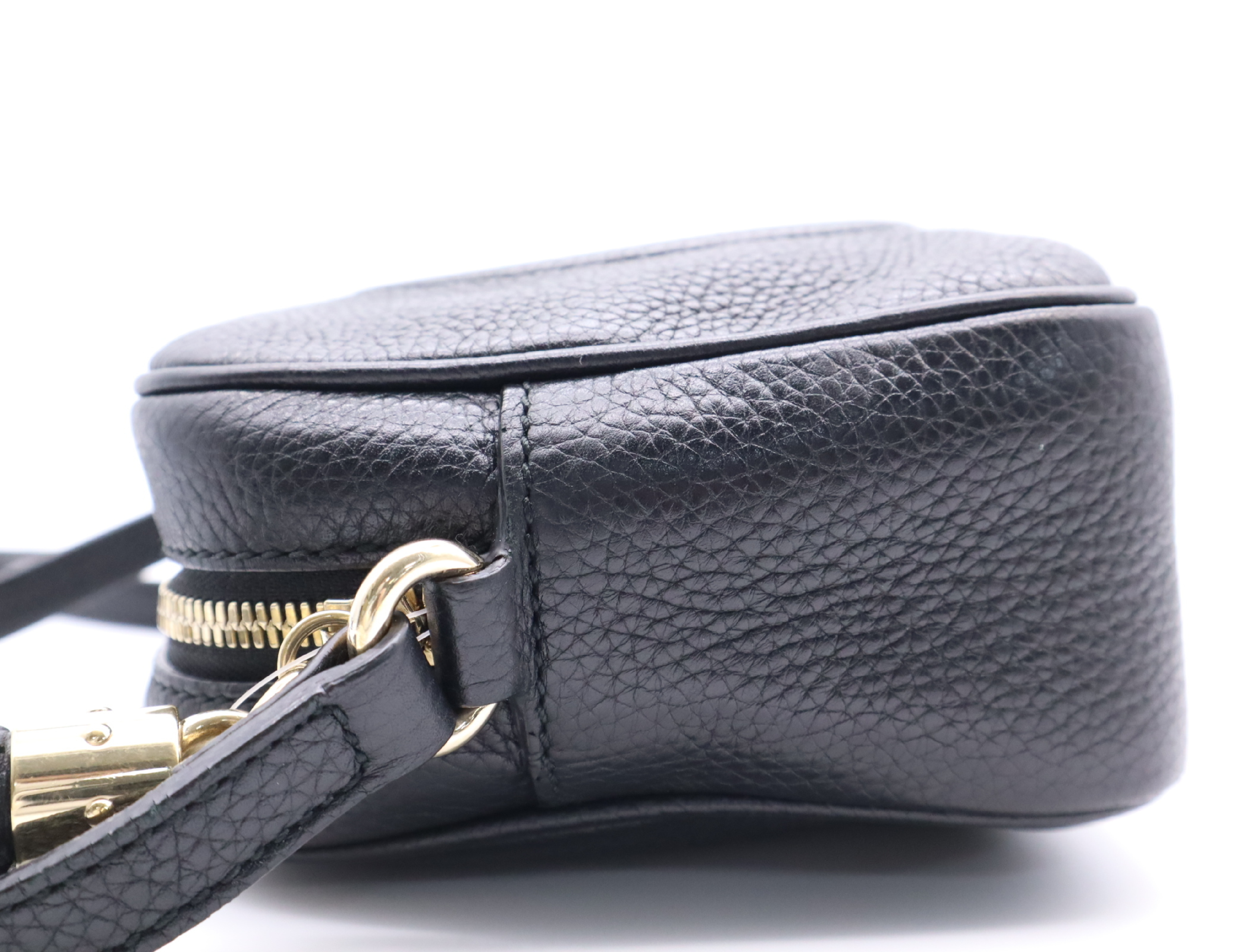 308364 Leather Soho Interlocking Disco Bag Black Shoulder Bag — view 3