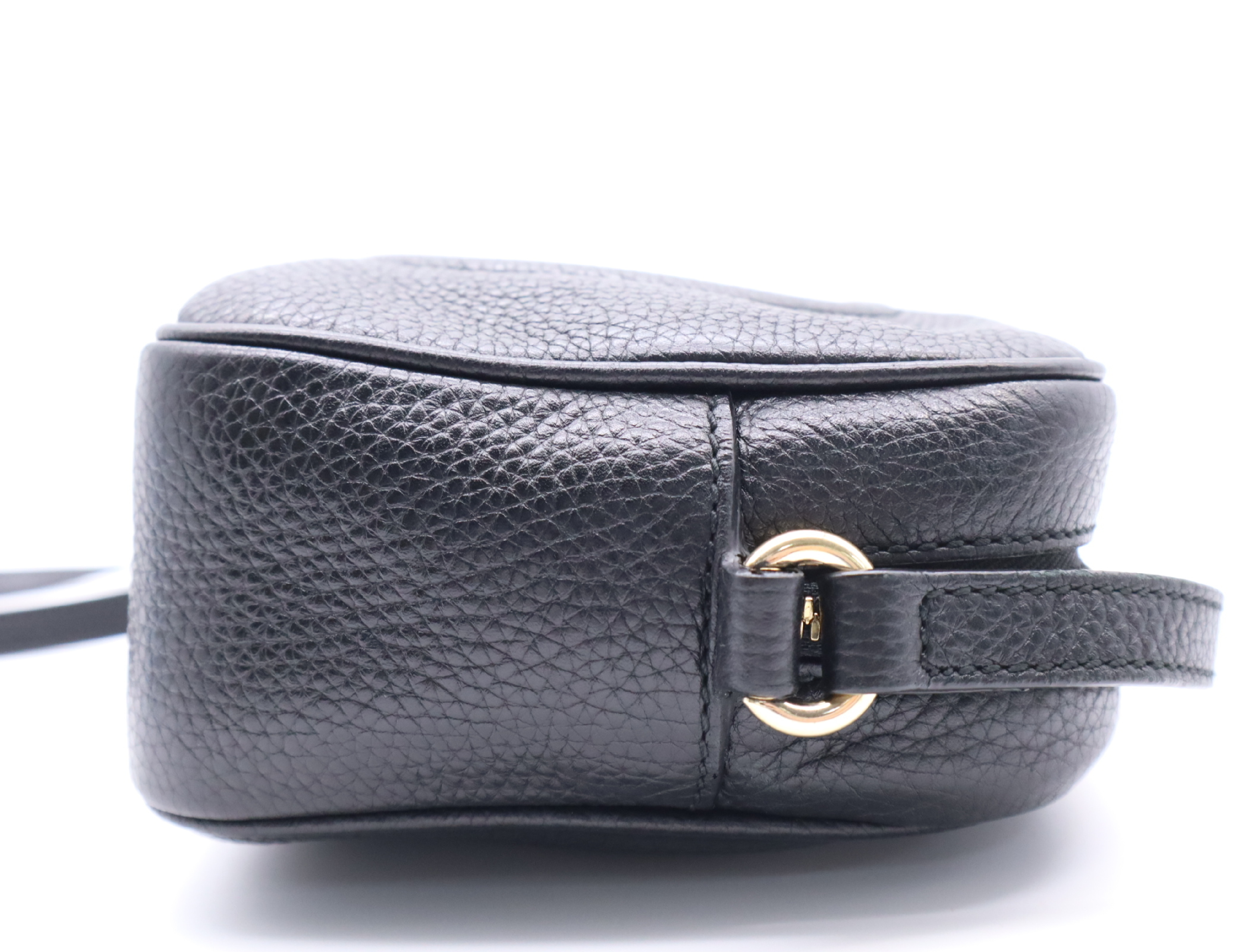 308364 Leather Soho Interlocking Disco Bag Black Shoulder Bag — view 5