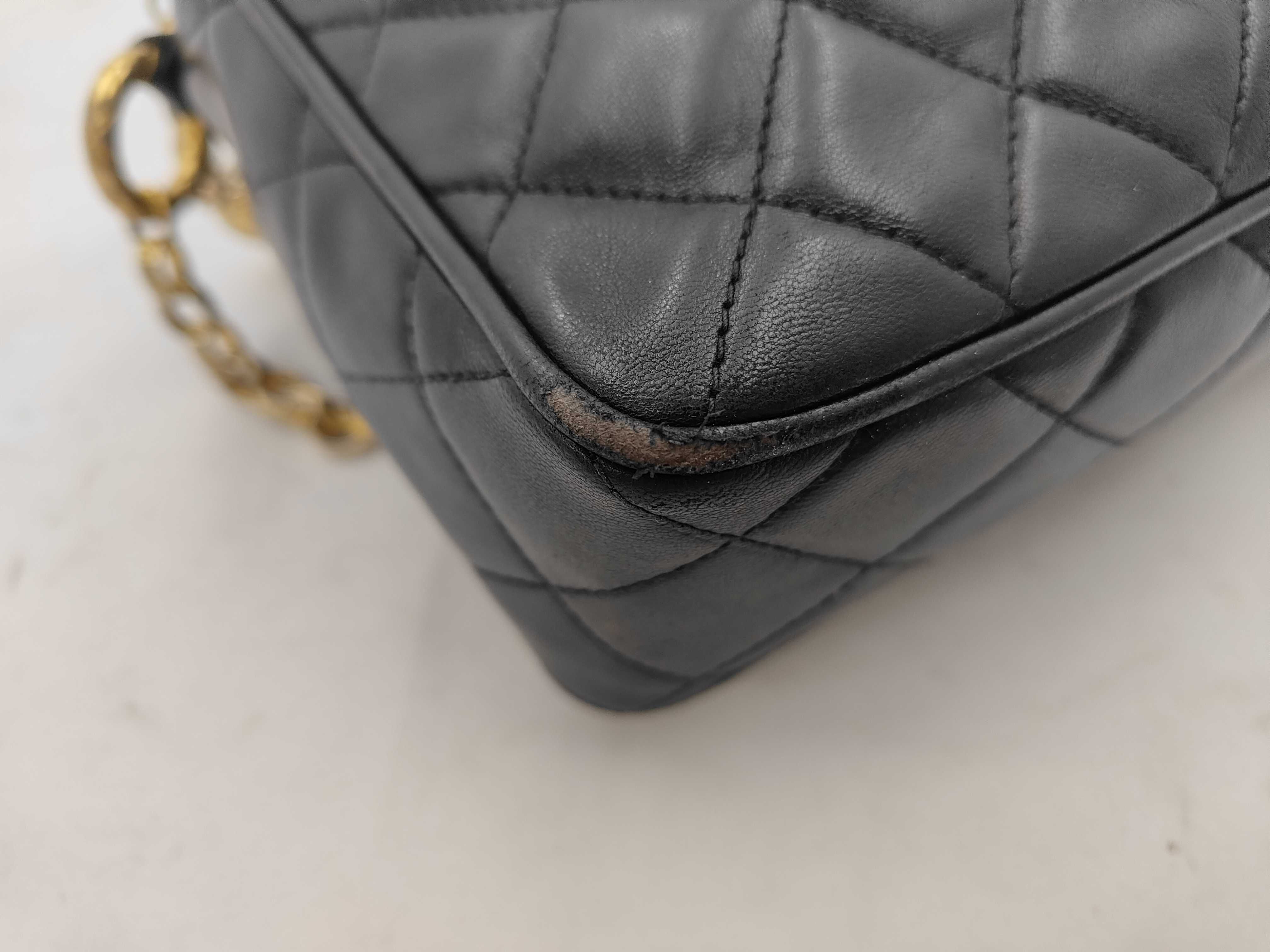 Lambskin Fringe Black Shoulder Bag — view 6