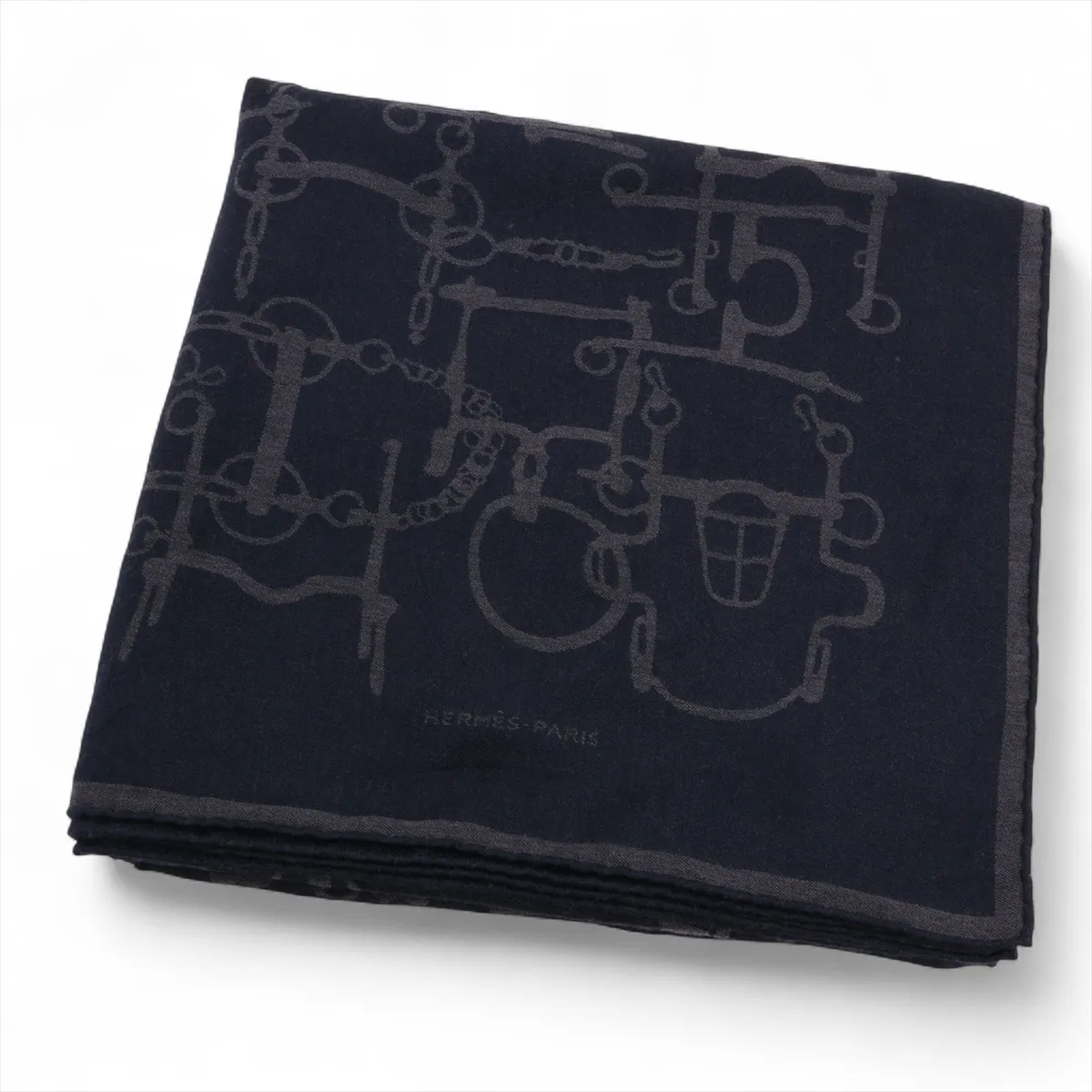 wool stole, navy,