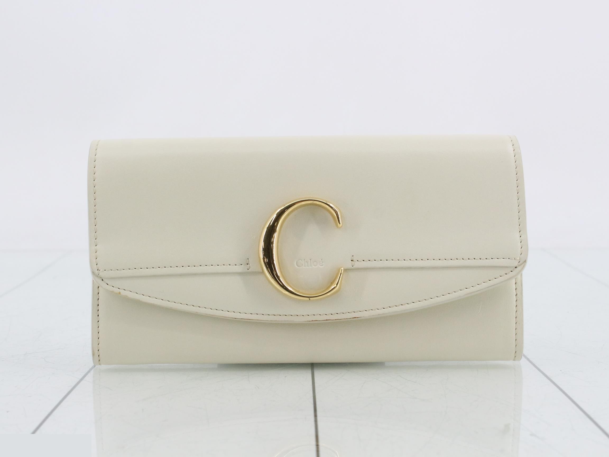 Logo long wallet, white