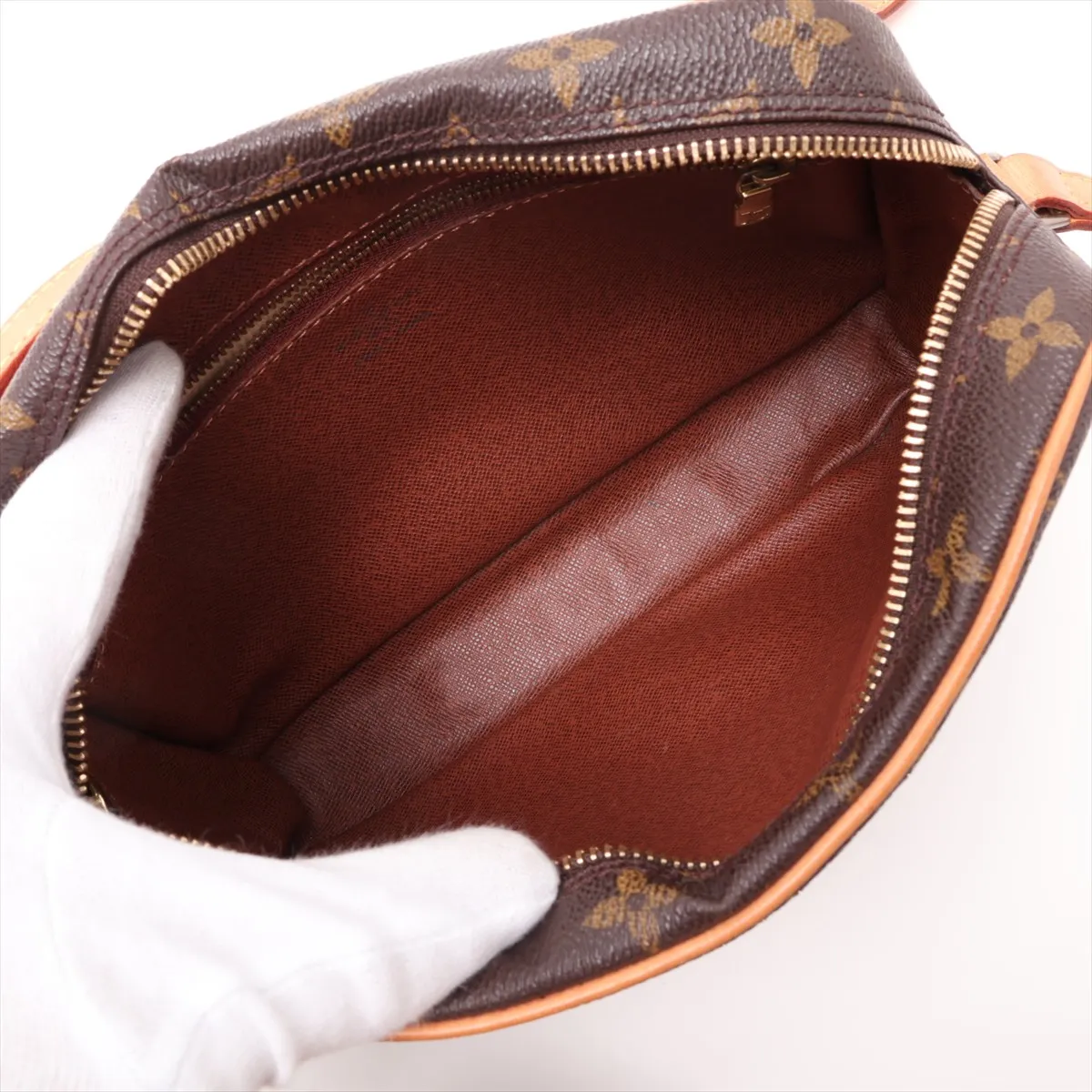 Monogram Trocadero 24 M51276, serial number unclear, brown, interior repaired, various parts of the vachetta leather repaired by aftermarket parts. — view 6
