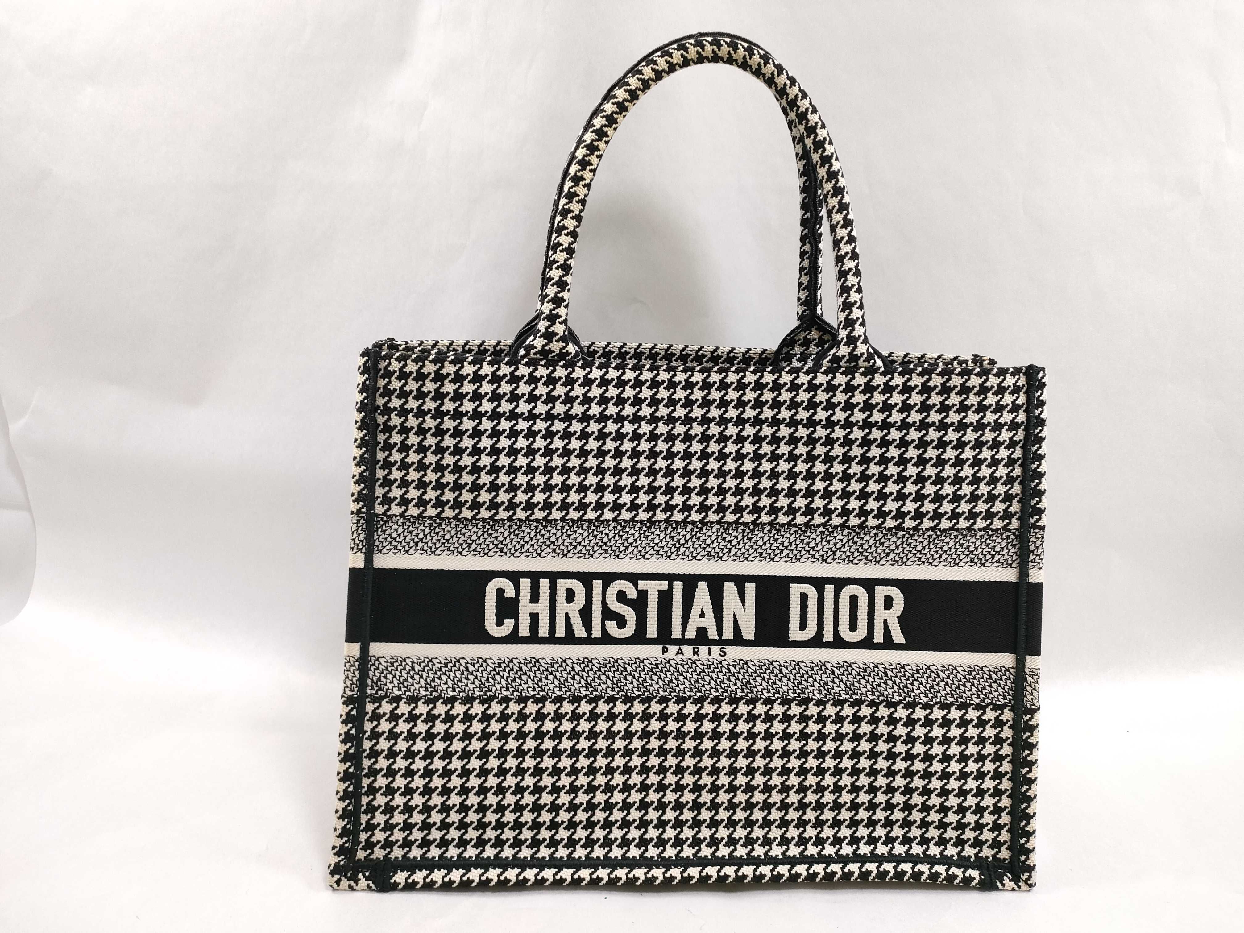 Houndstooth Book Tote Medium Tote Bag