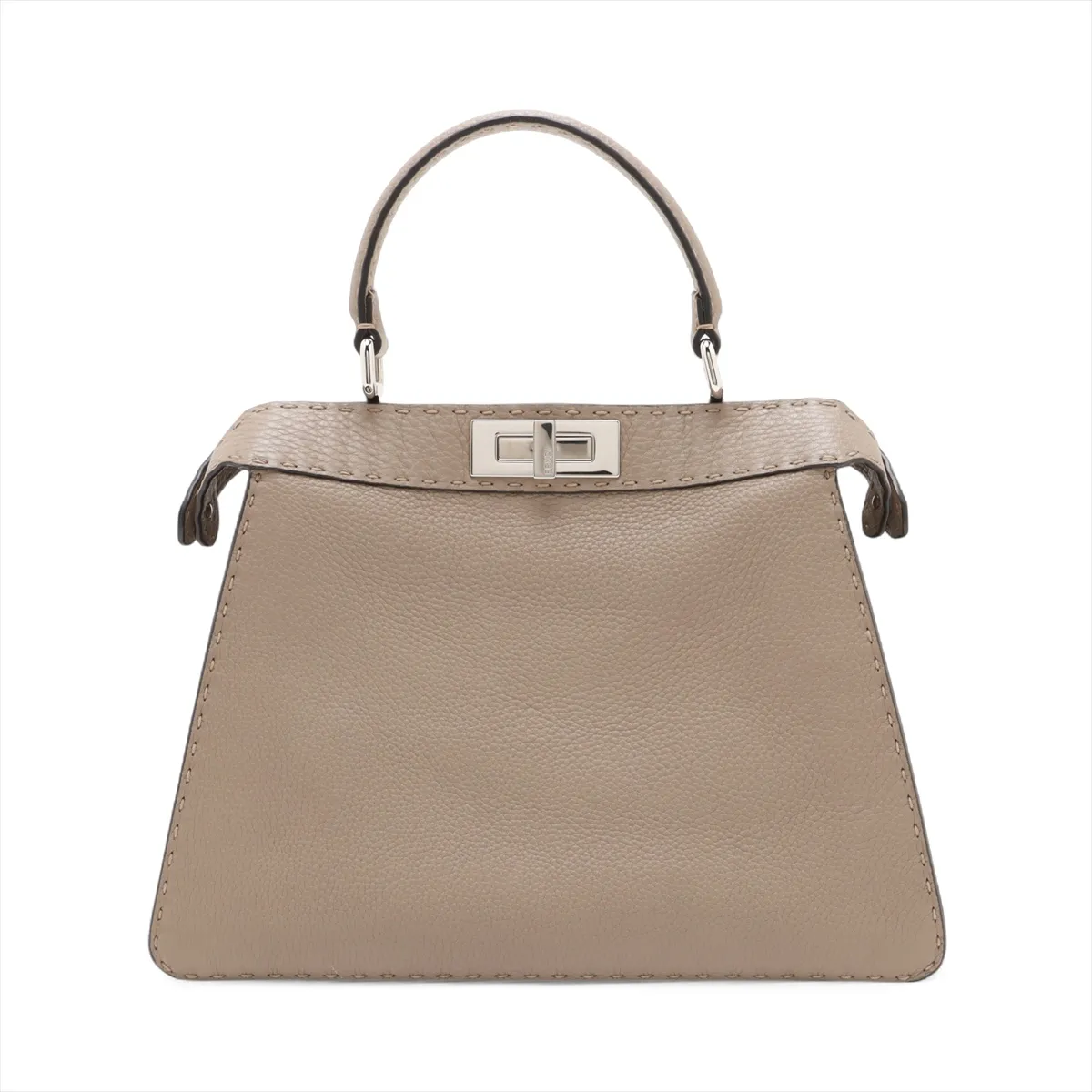 Selleria Peekaboo Isee You Medium Leather 2WAY Handbag Beige 8BN321 — view 2