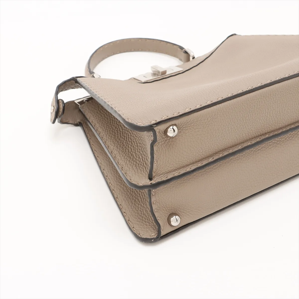 Selleria Peekaboo Isee You Medium Leather 2WAY Handbag Beige 8BN321 — view 4