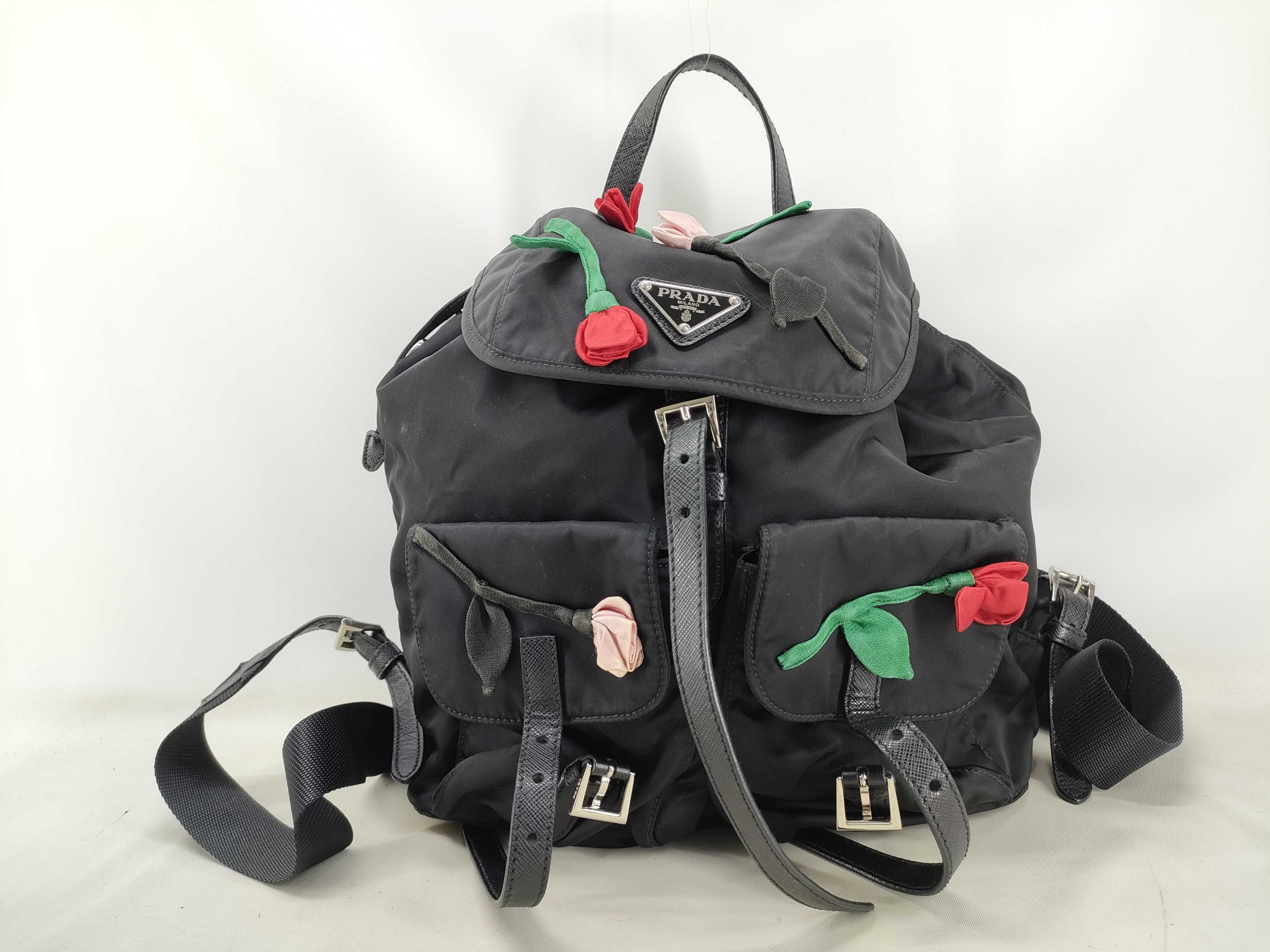 Nylon Prada Tessuto Nylon x Leather Backpack/Rucksack Black 1BZ006 Backpack