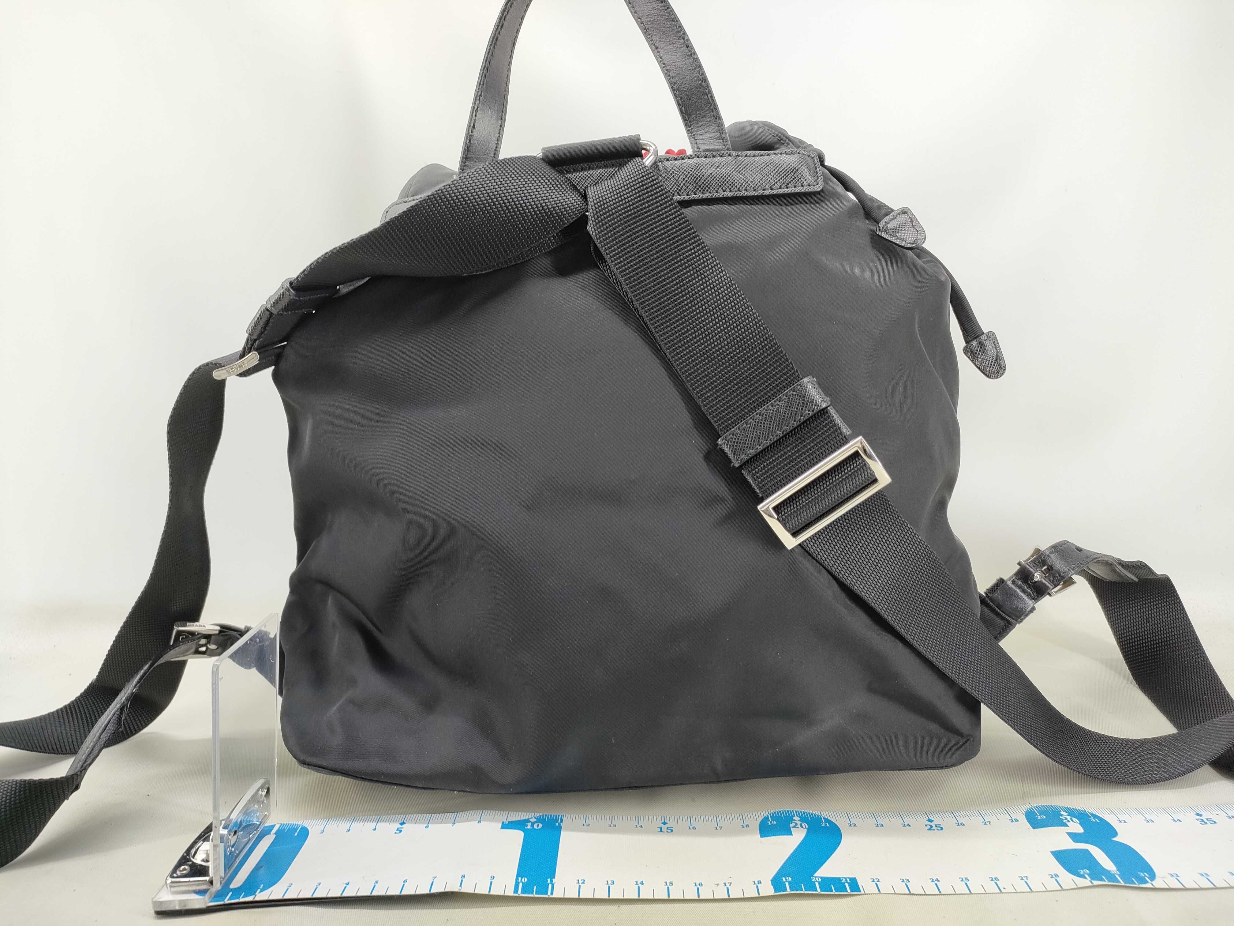Nylon Prada Tessuto Nylon x Leather Backpack/Rucksack Black 1BZ006 Backpack — view 2