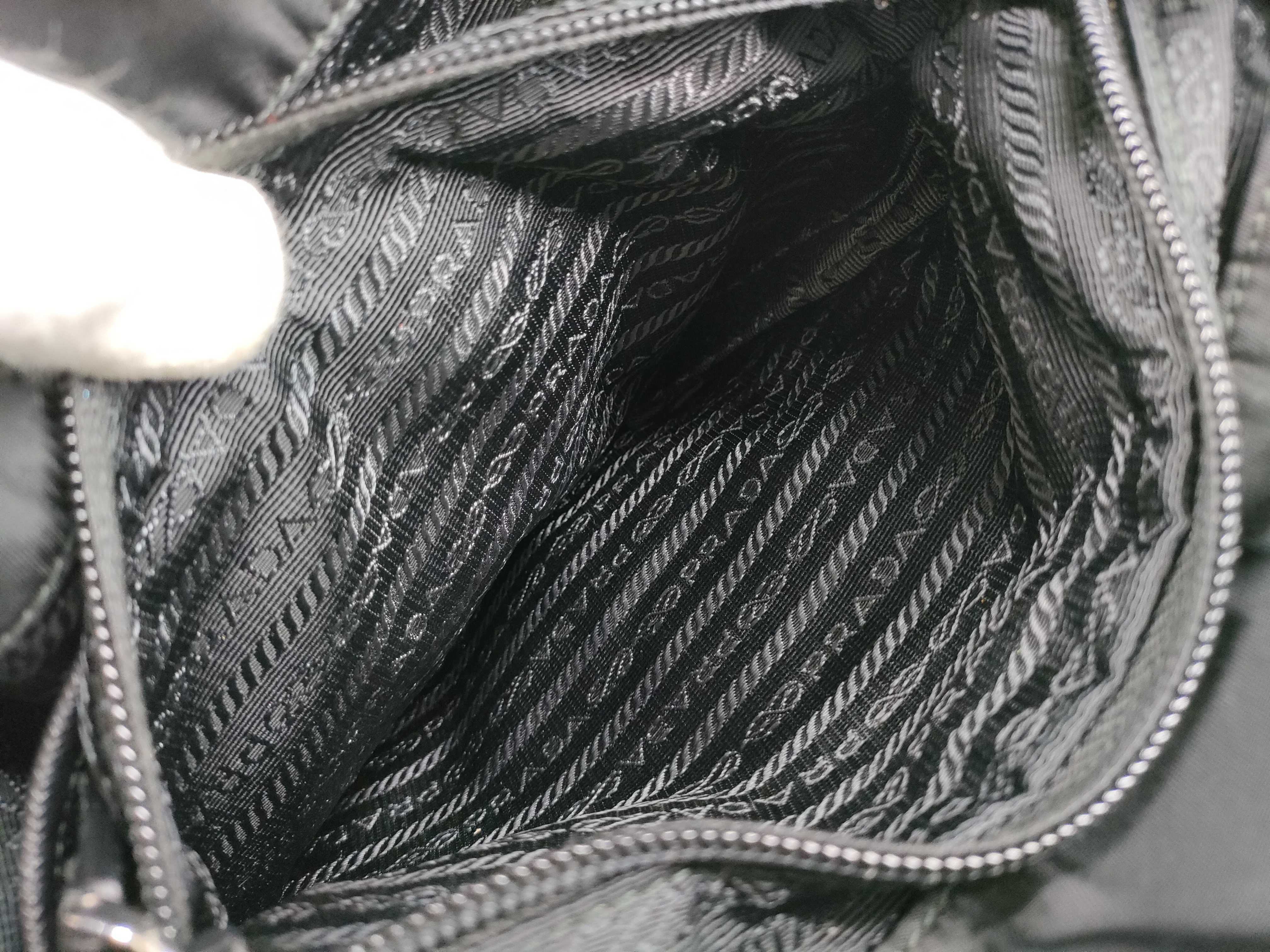 Nylon Prada Tessuto Nylon x Leather Backpack/Rucksack Black 1BZ006 Backpack — view 11
