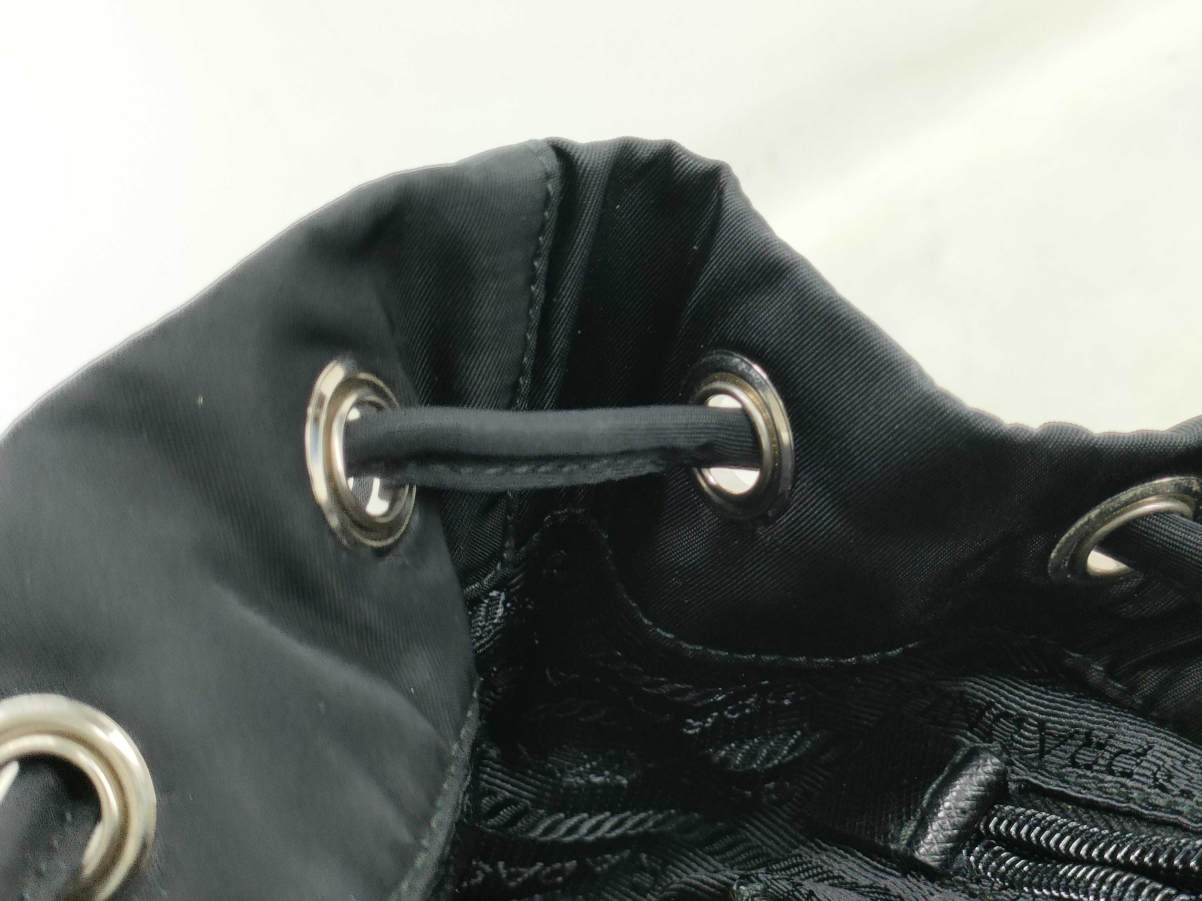 Nylon Prada Tessuto Nylon x Leather Backpack/Rucksack Black 1BZ006 Backpack — view 14