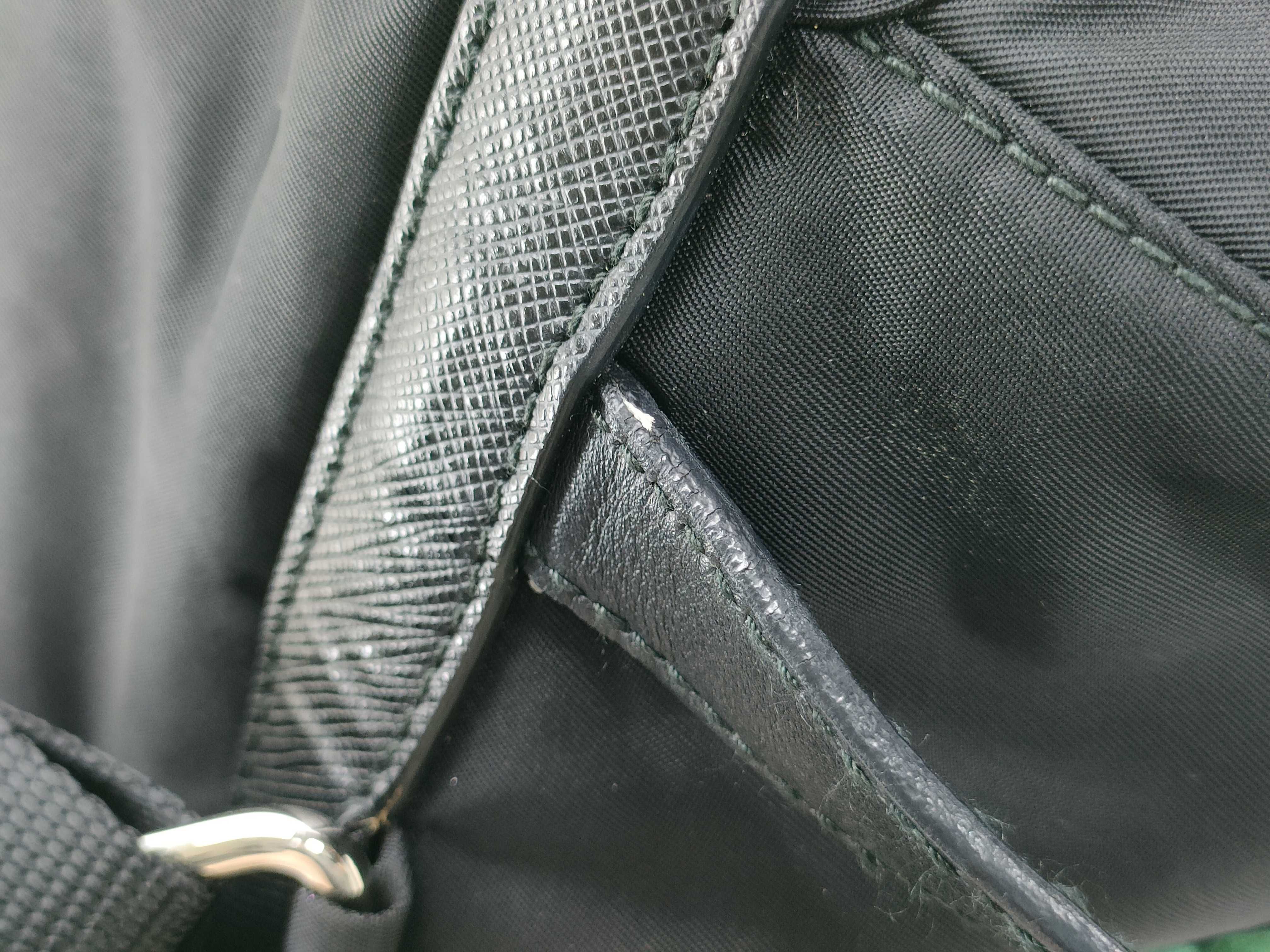 Nylon Prada Tessuto Nylon x Leather Backpack/Rucksack Black 1BZ006 Backpack — view 8