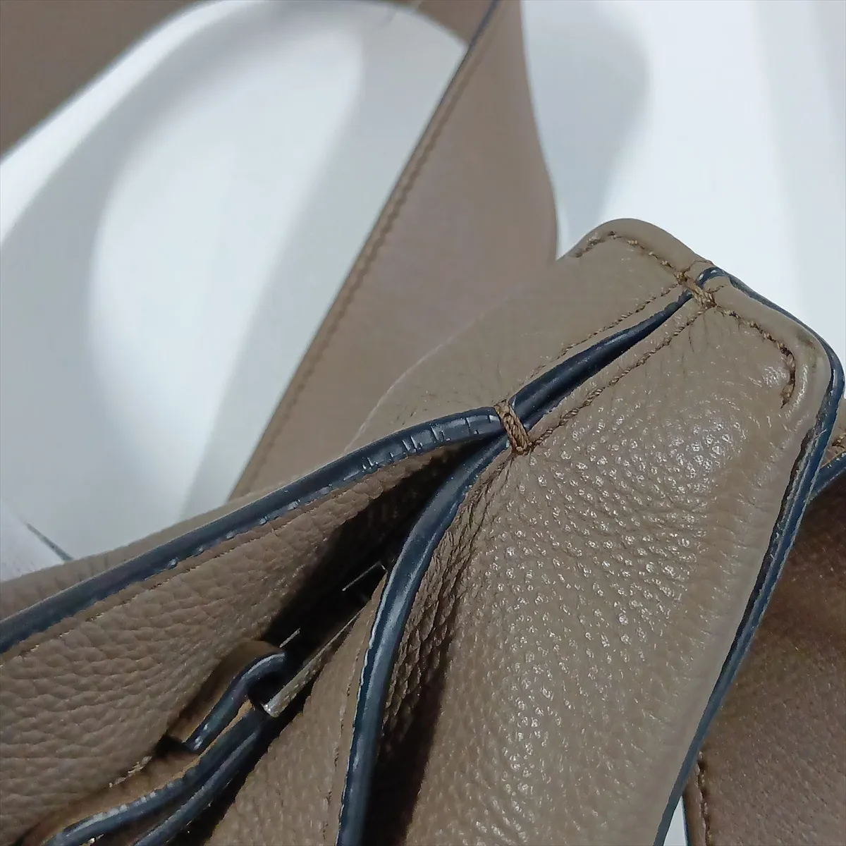 Anton Sling Leather Body Bag, Greige — view 11