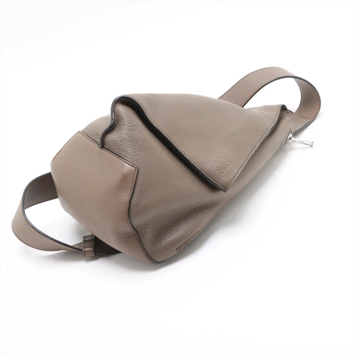 Anton Sling Leather Body Bag, Greige — view 3