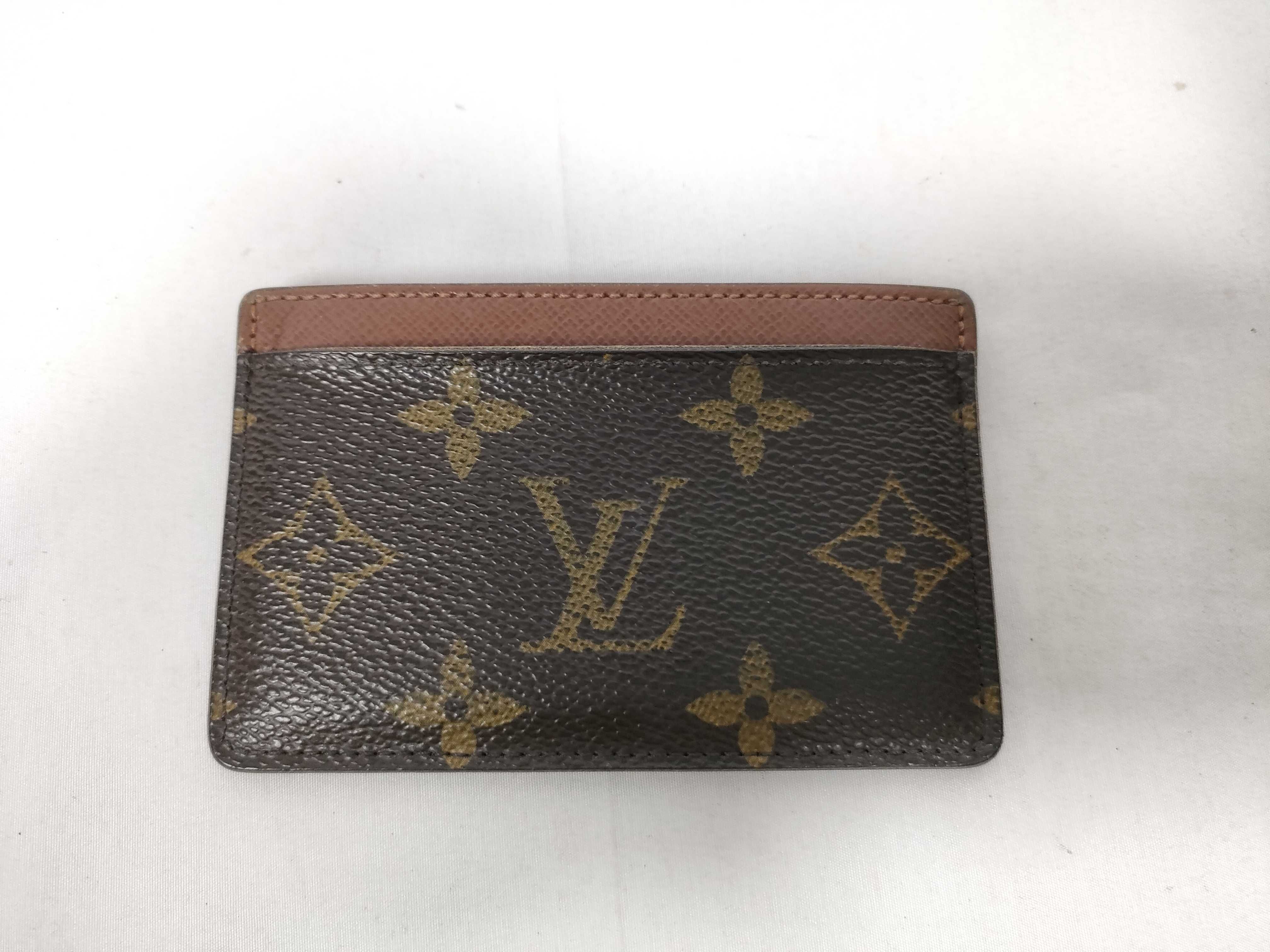 Monogram Vuitton Monogram Porte Cartes Simple Card Case